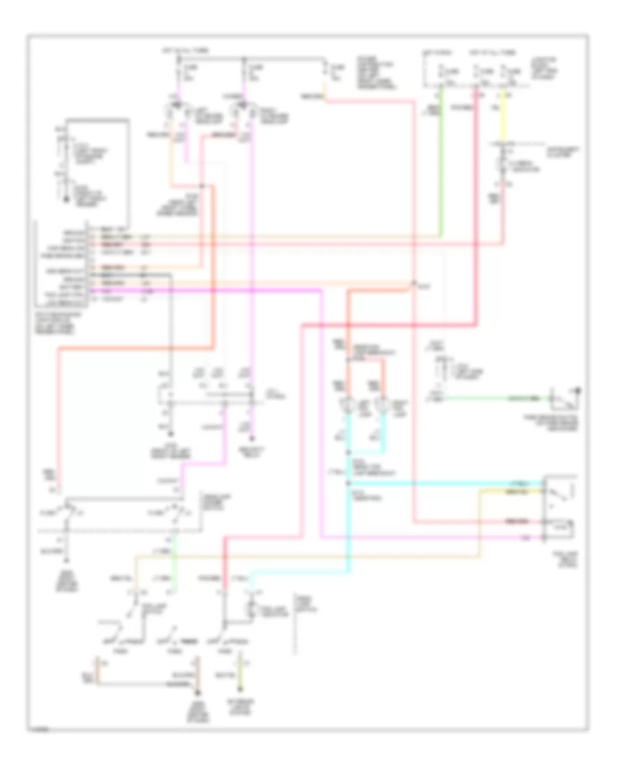 Headlight Wiring Diagram, withDRL & without Квадратические Фары для Dodge Pickup R1999 2500