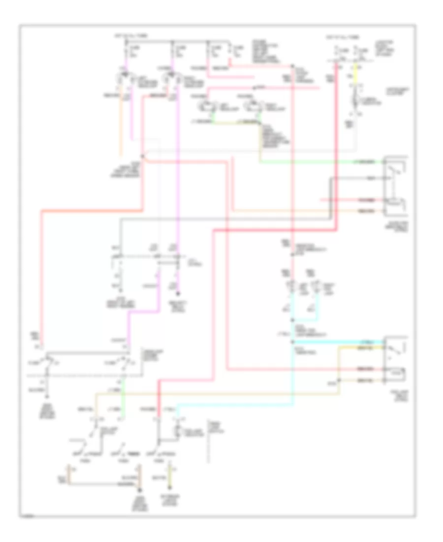 Headlight Wiring Diagram, without DRL & withQuad Headlights для Dodge Pickup R1999 2500