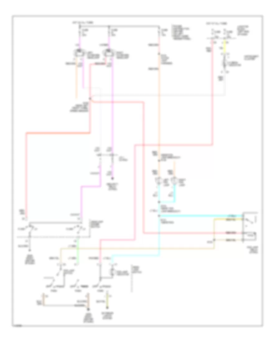 Headlight Wiring Diagram, without DRL & without Квадратические Фары для Dodge Pickup R1999 2500