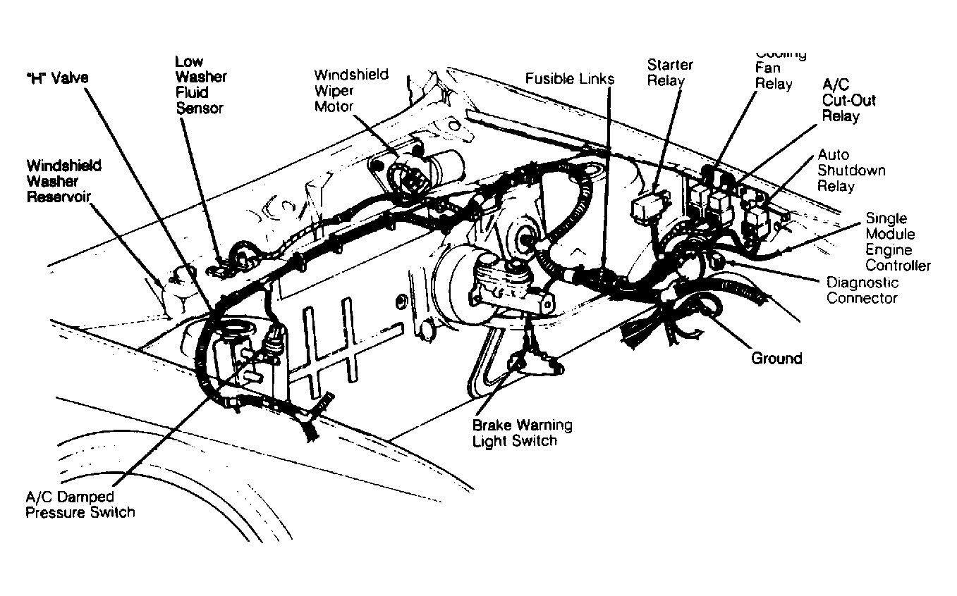 Dodge Daytona ES 1990 - Component Locations -  Component Locations (1 Of 16)