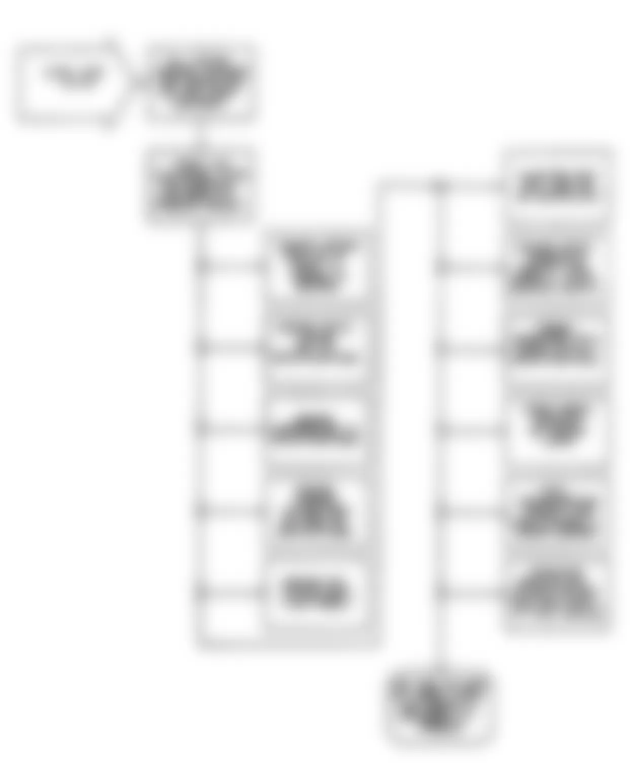 Dodge Grand Caravan LE 1990 - Component Locations -  DR33 (Non-Turbo): Flow Chart