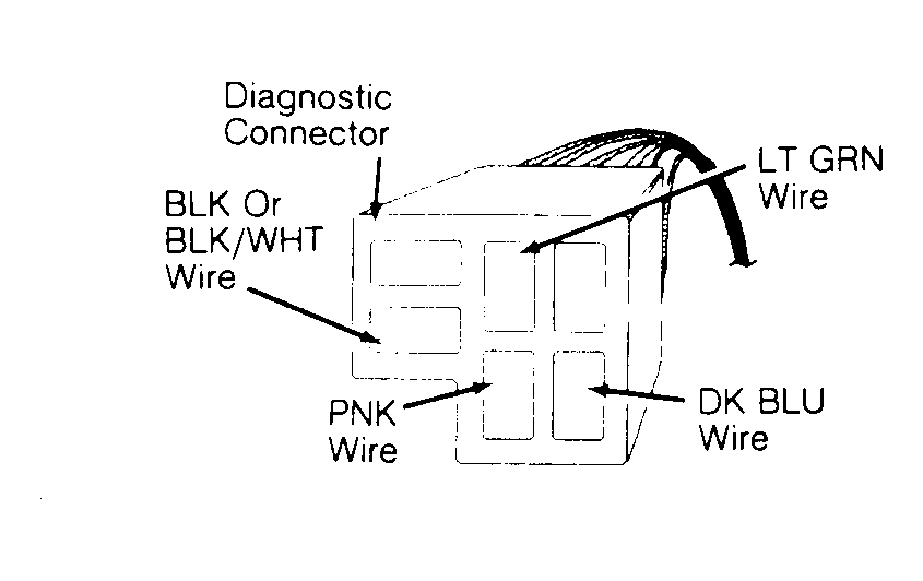 Dodge Ram Wagon B150 1991 - Component Locations -  Identifying Diagnostic Connector Terminals