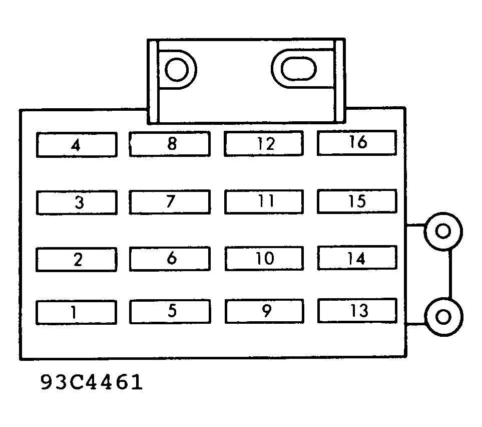 Dodge Shadow 1991 - Component Locations -  Fuse Panel Identification (1987-88 Models)