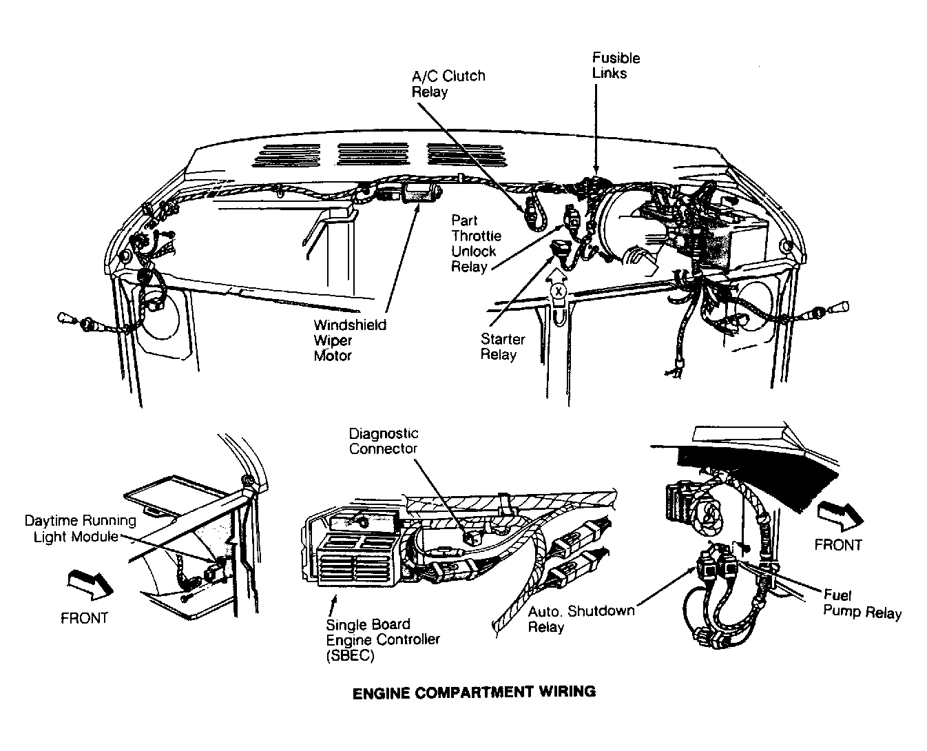 Dodge Ram Van B150 1992 - Component Locations -  Component Locations (1 Of 11)