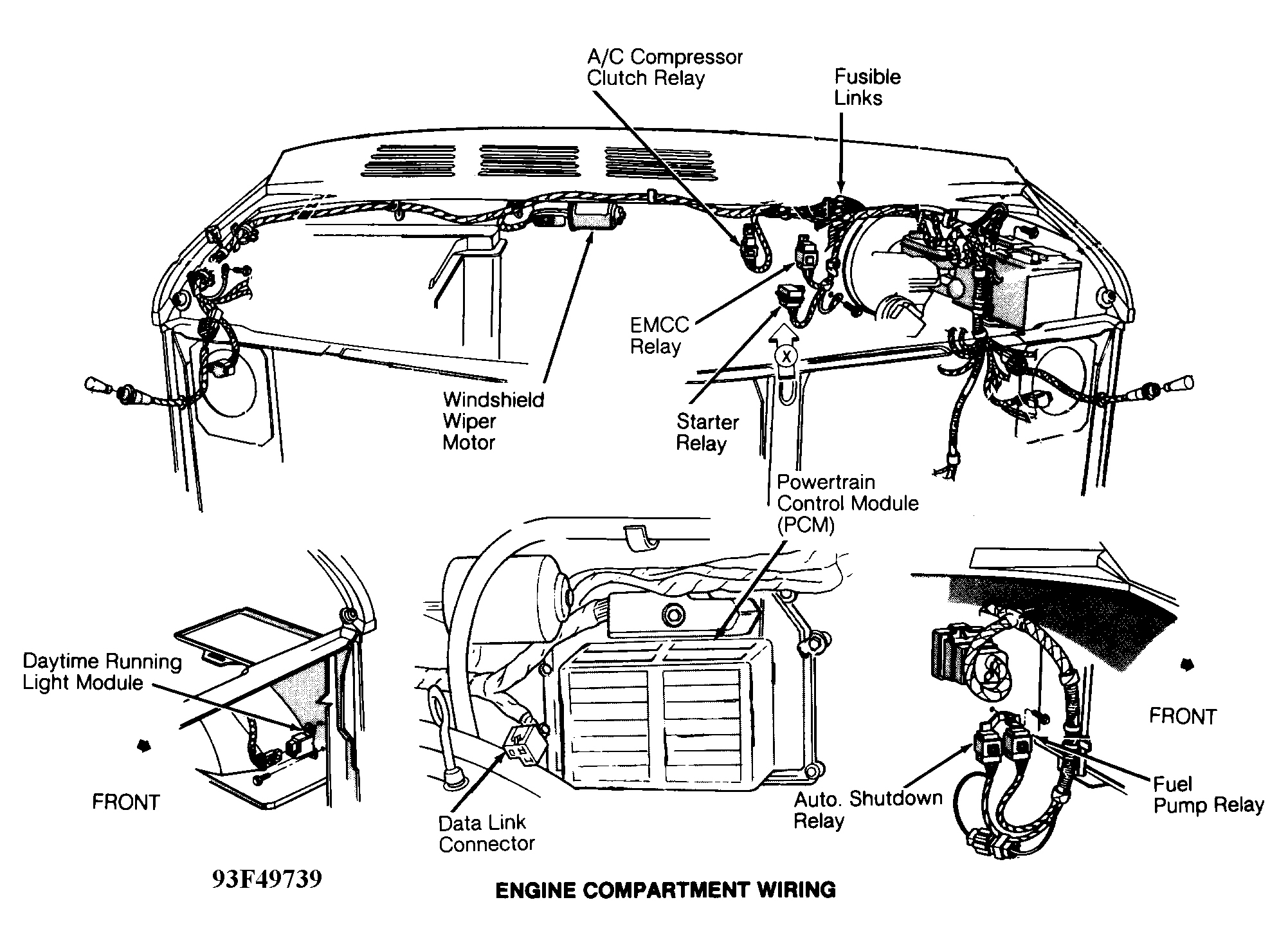 Dodge Ram Wagon B350 1993 - Component Locations -  Component Locations (1 Of 9)