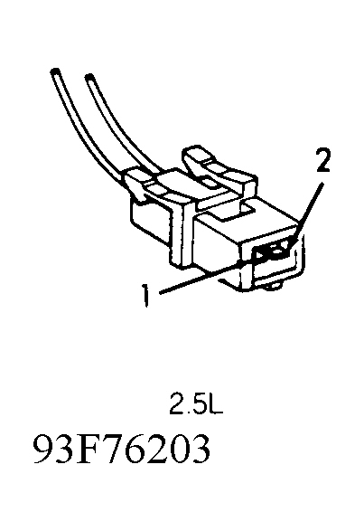 Dodge Caravan LE 1994 - Component Locations -  Injector Harness Connector Terminal ID (2.5L)