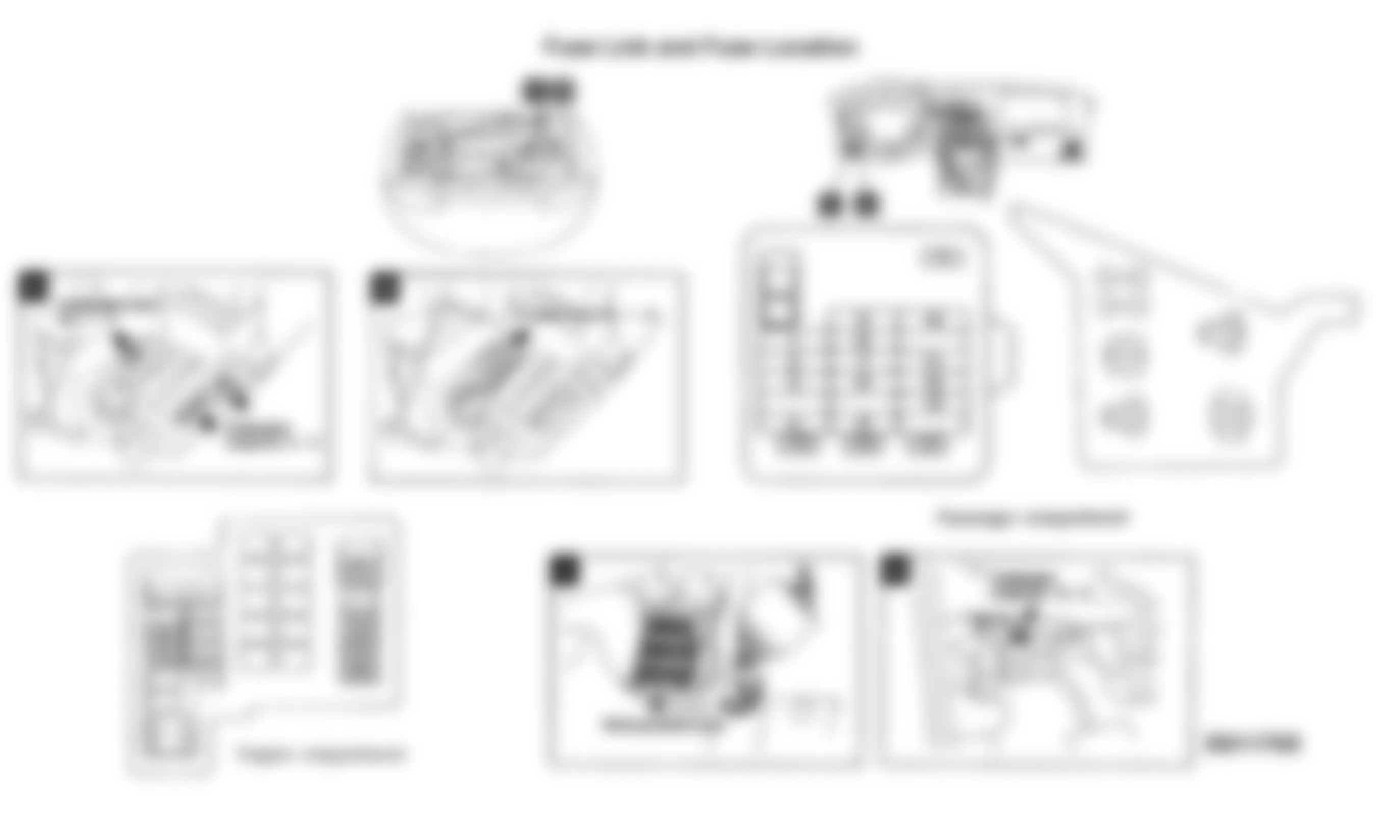 Dodge Avenger ES 1995 - Component Locations -  Fuse & Fusible Link Locations