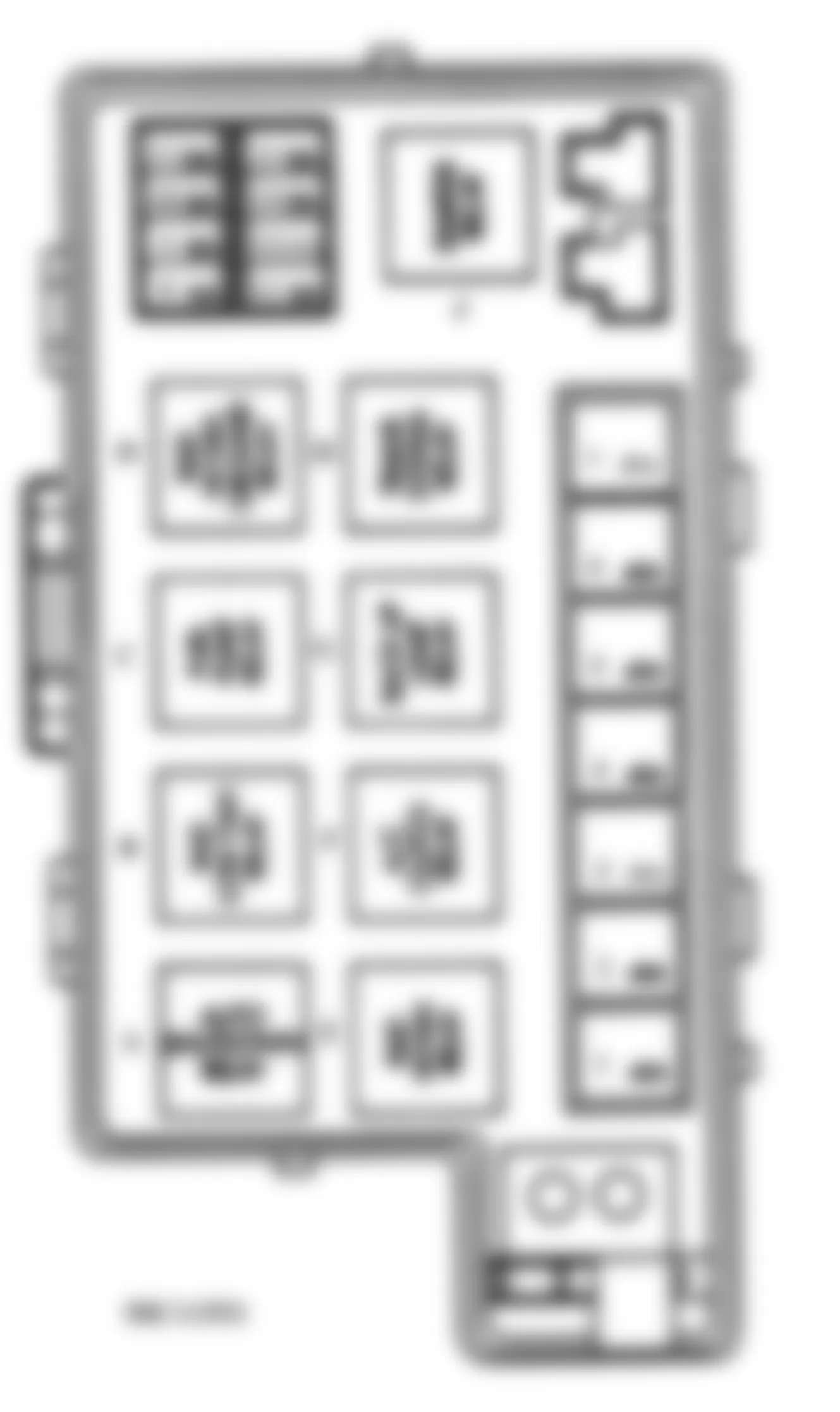 Dodge Caravan 1995 - Component Locations -  Underhood Power Distribution Center (1994-95)