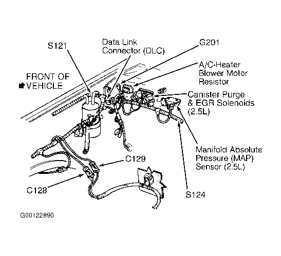 Dodge Dakota 1995 - Component Locations -  Right Side Of Engine Compartment
