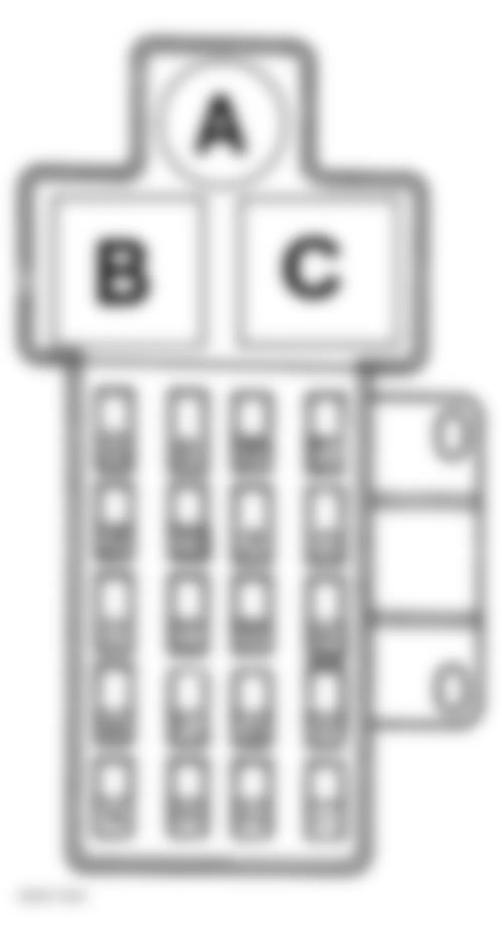 Dodge Neon High Line 1995 - Component Locations -  Passenger Compartment Fuse Panel Identification