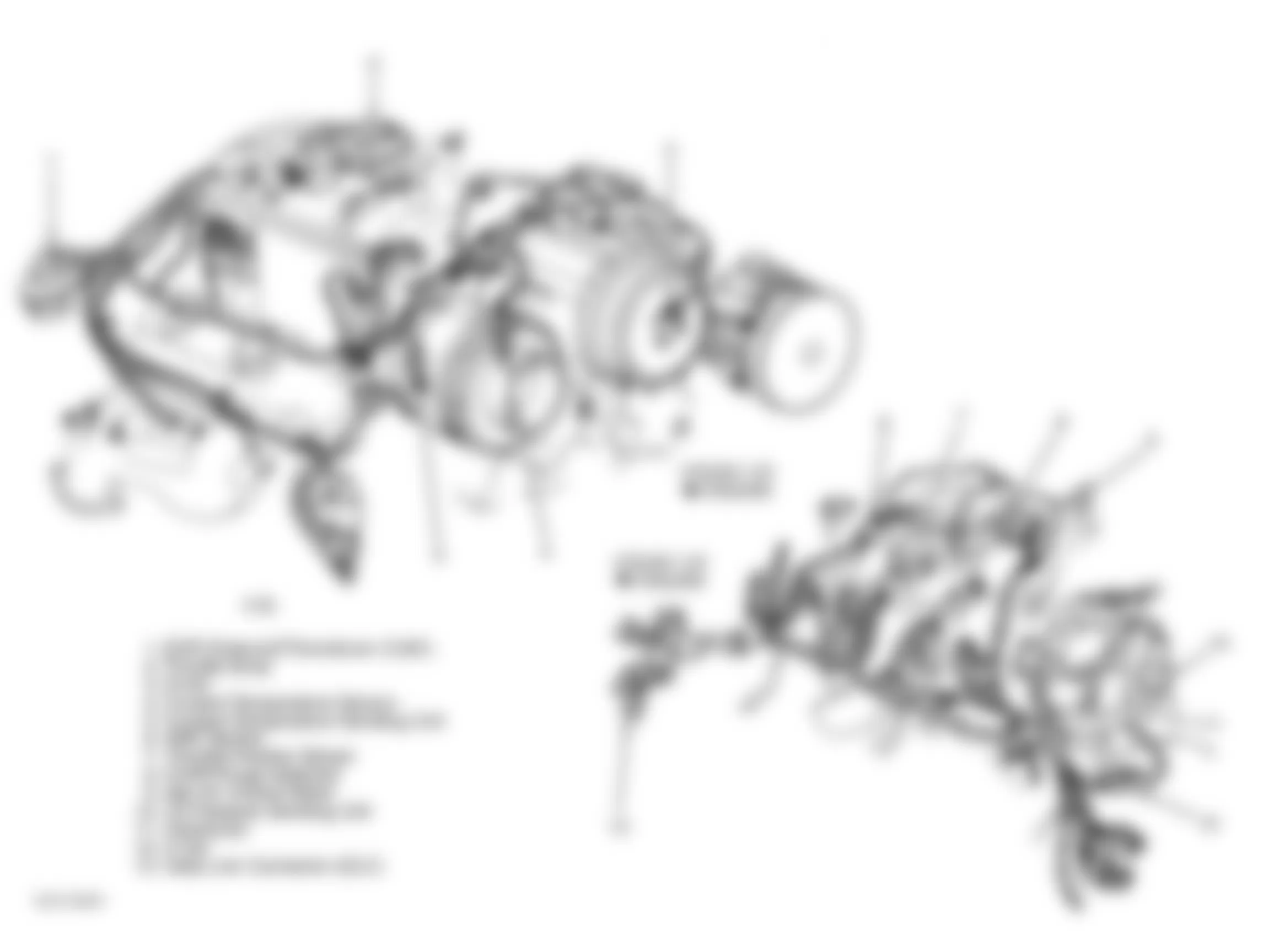 Dodge Ram Wagon B3500 1995 - Component Locations -  Right Front Of Engine, Left Side Of Engine