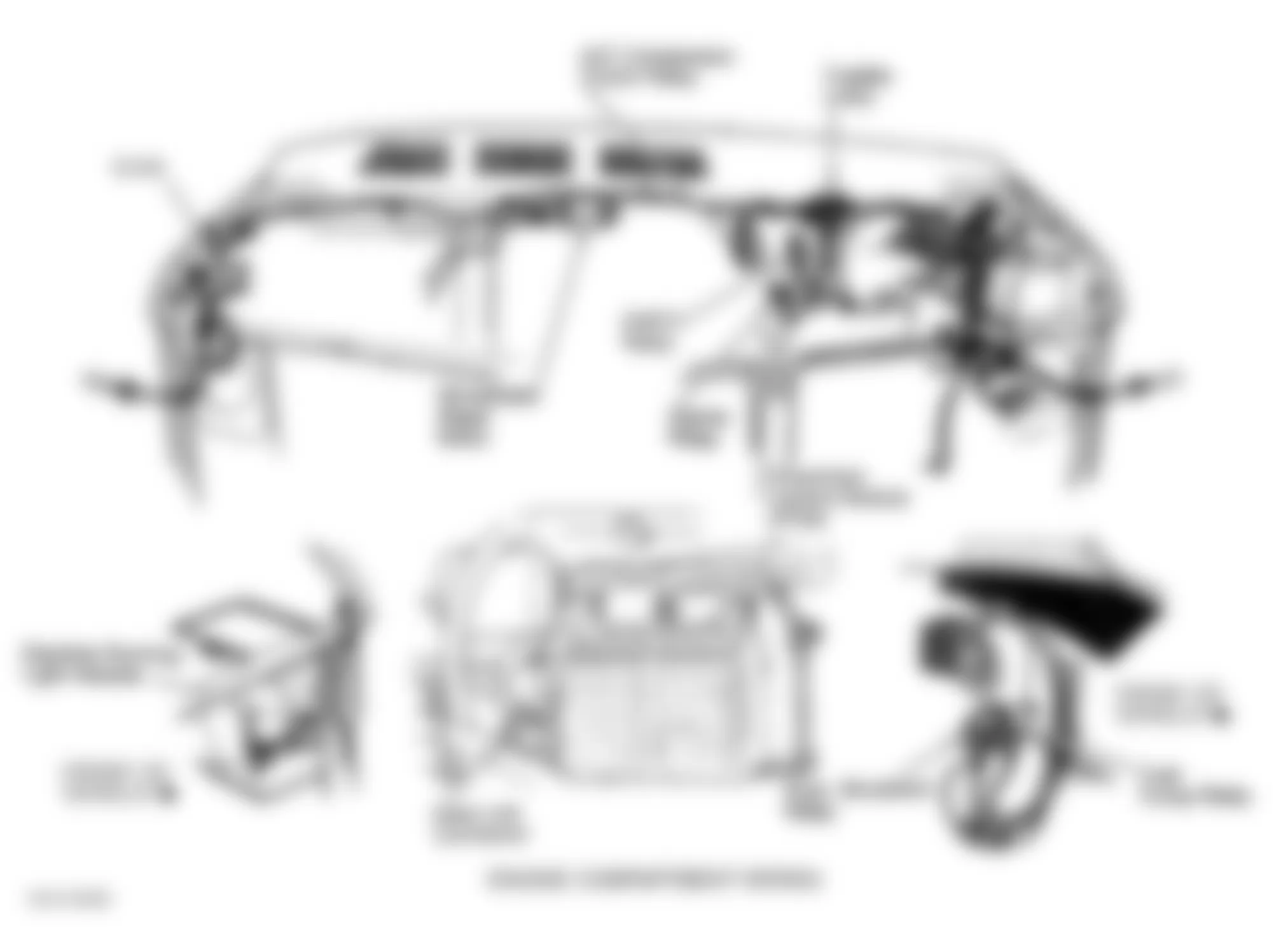 Dodge Ram Wagon B3500 1995 - Component Locations -  Engine Compartment