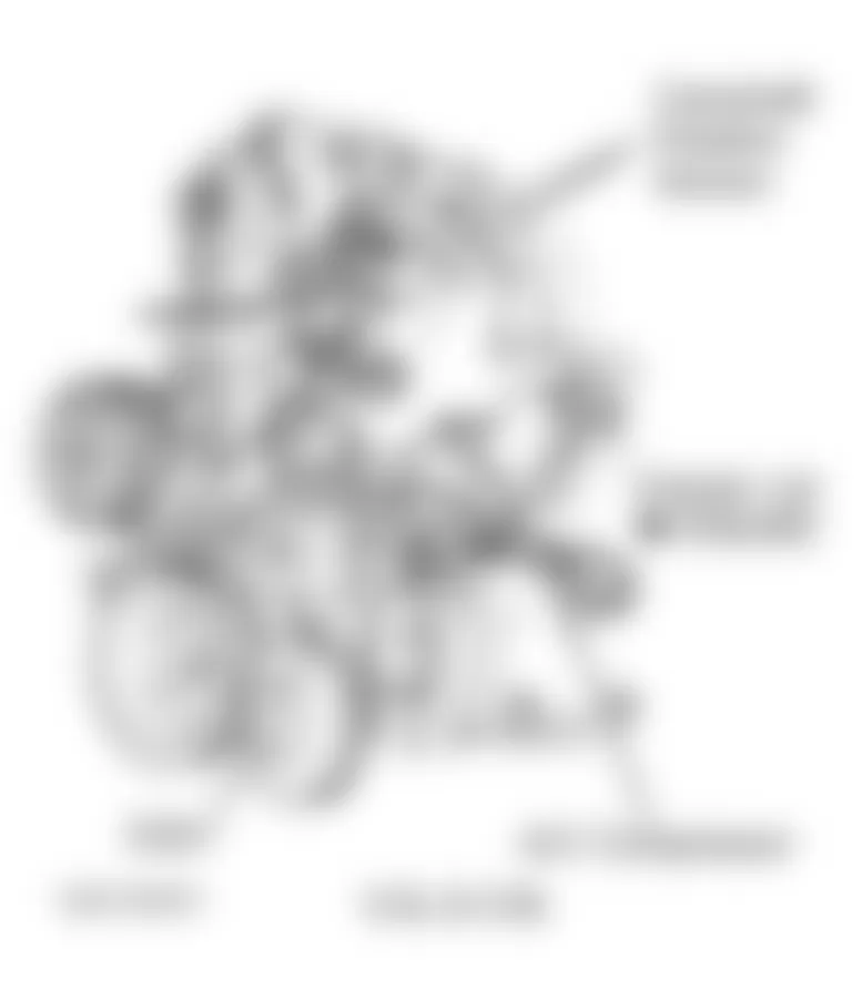 Dodge Grand Caravan SE 1996 - Component Locations - Front Of Engine (3.3L & 3.8L)