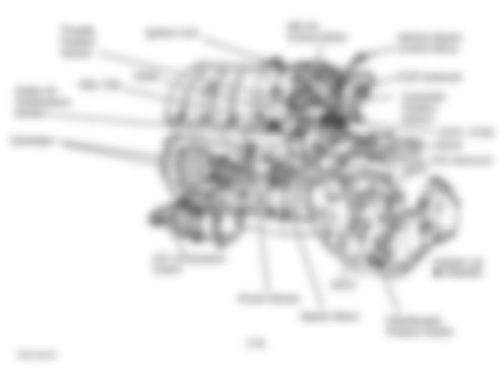 Dodge Caravan ES 1997 - Component Locations -  Left Side Of Engine (2.4L)
