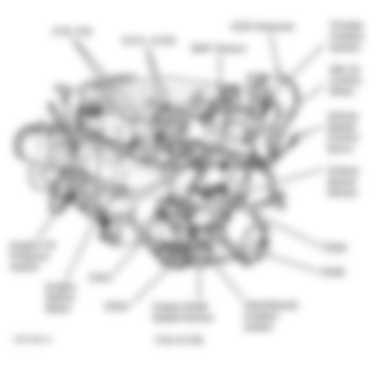 Dodge Caravan ES 1997 - Component Locations -  Left Rear Of Engine (3.3L & 3.8L)