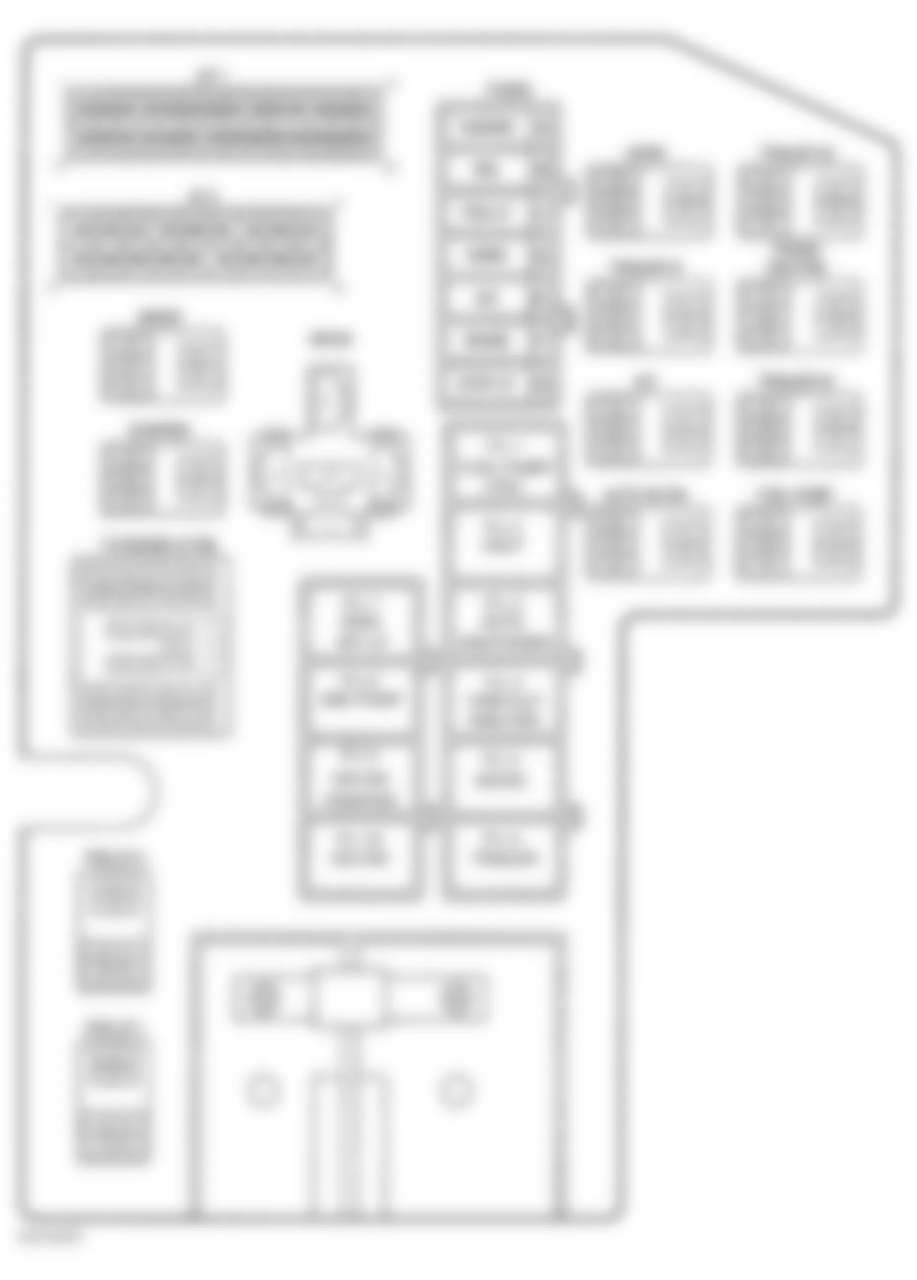 Dodge Dakota 1997 - Component Locations -  Identifying Power Distribution Center Components (1997)