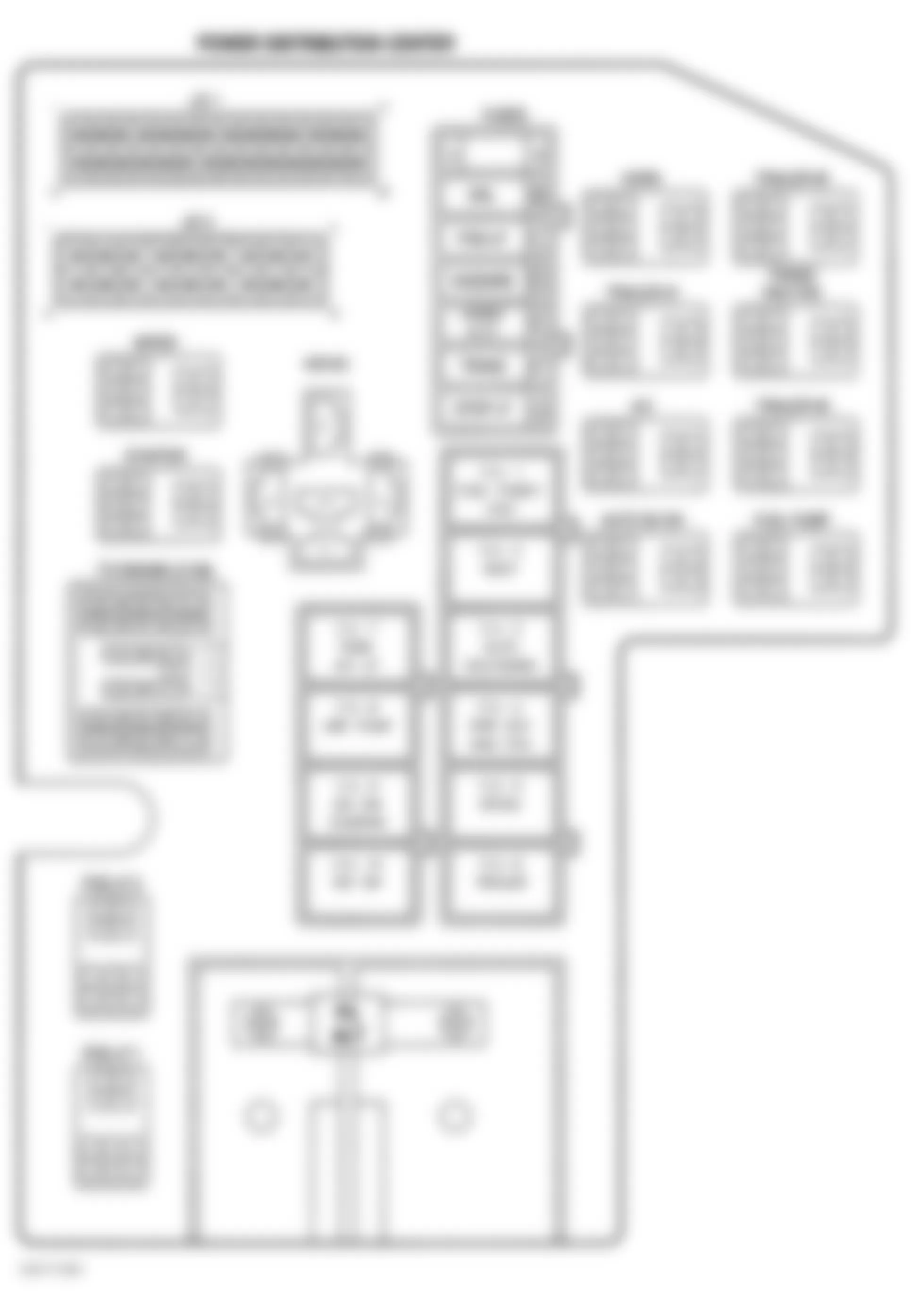 Dodge Dakota 1997 - Component Locations -  Identifying Power Distribution Center Components (1998)