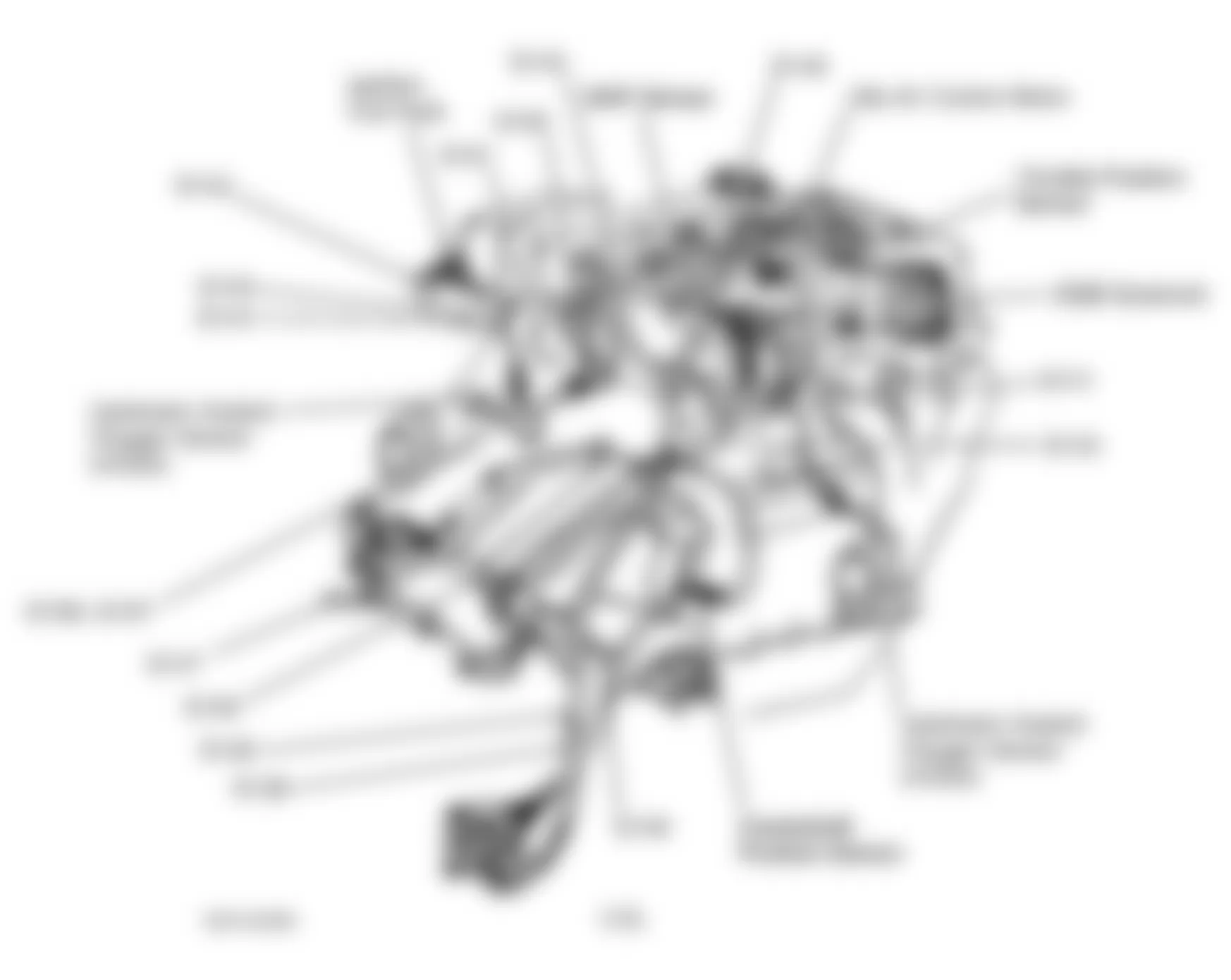 Dodge Intrepid 1997 - Component Locations -  Top Right Side Of Engine (3.3L)