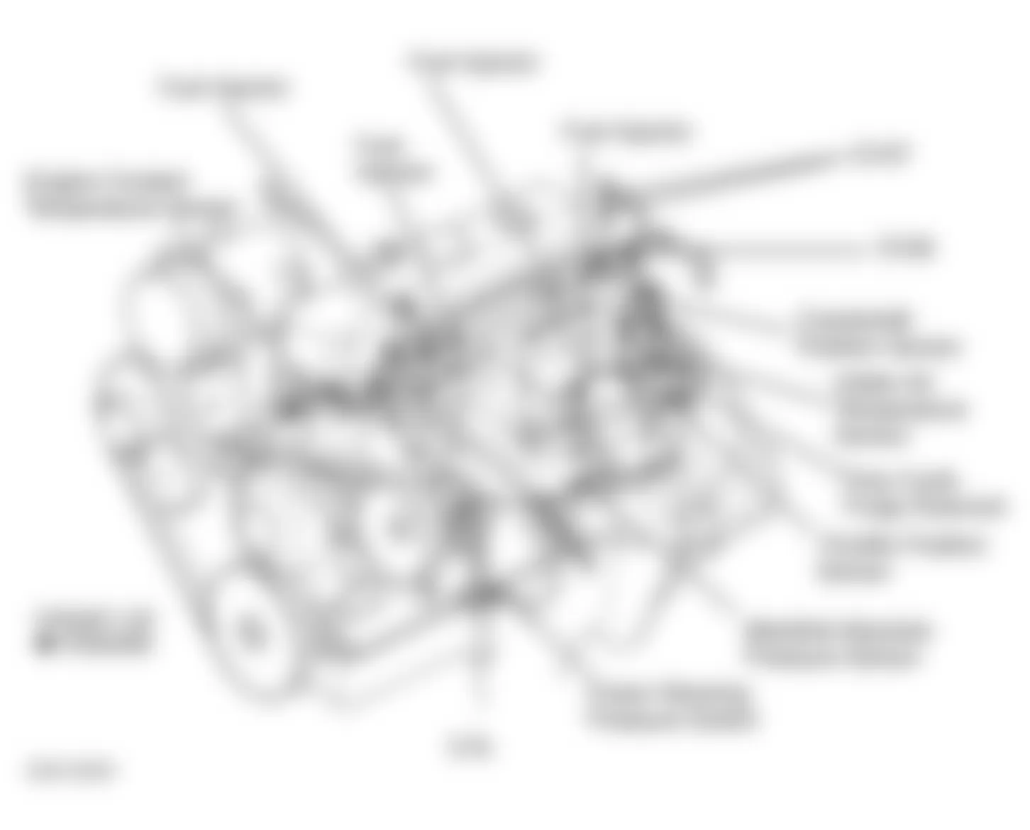 Dodge Dakota 1998 - Component Locations -  Left Side Of Engine (2.5L)