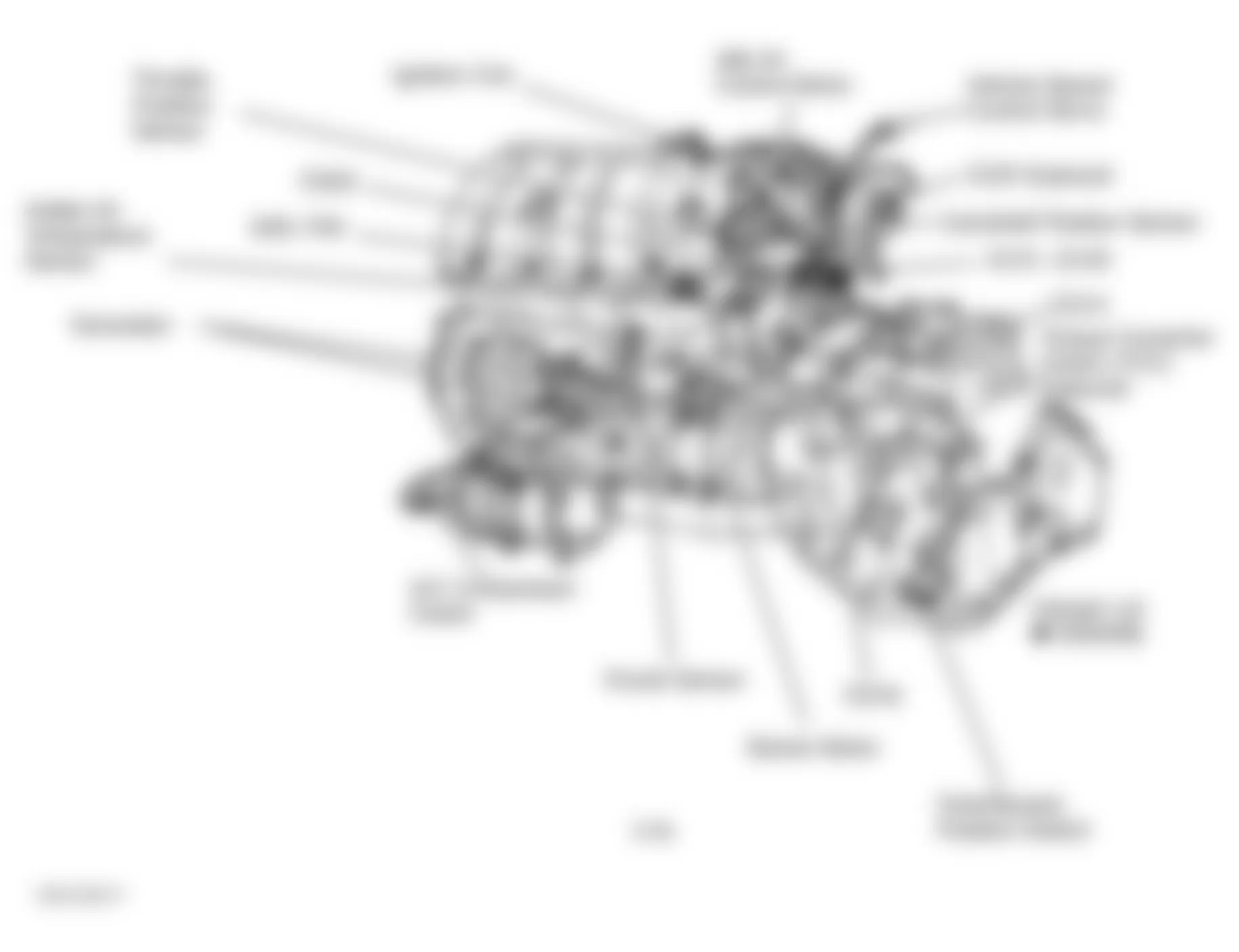 Dodge Grand Caravan ES 1998 - Component Locations -  Left Side Of Engine (2.4L)