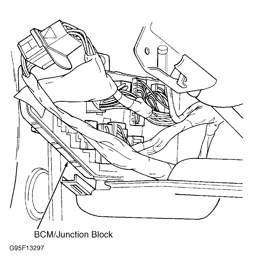 Dodge Stratus 1998 - Component Locations -  Locating BCM/Junction Block