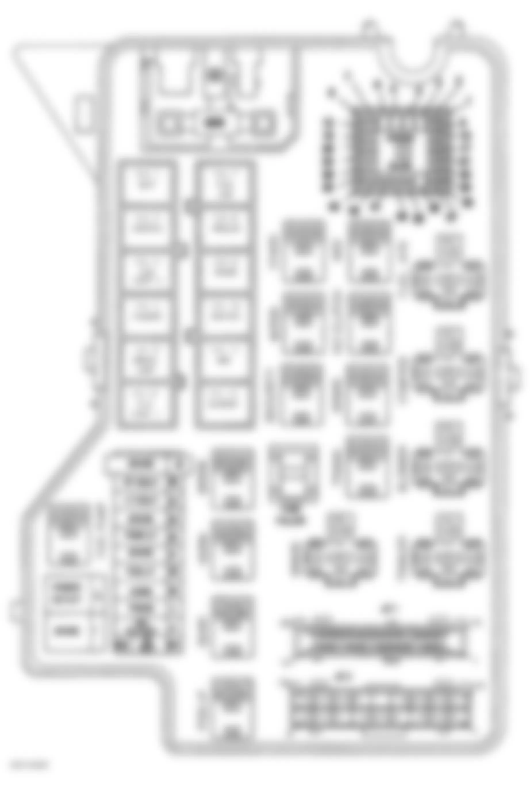 Dodge Cab & Chassis R3500 1999 - Component Locations -  Identifying Power Distribution Center Fuses, Circuit Breakers & Terminals