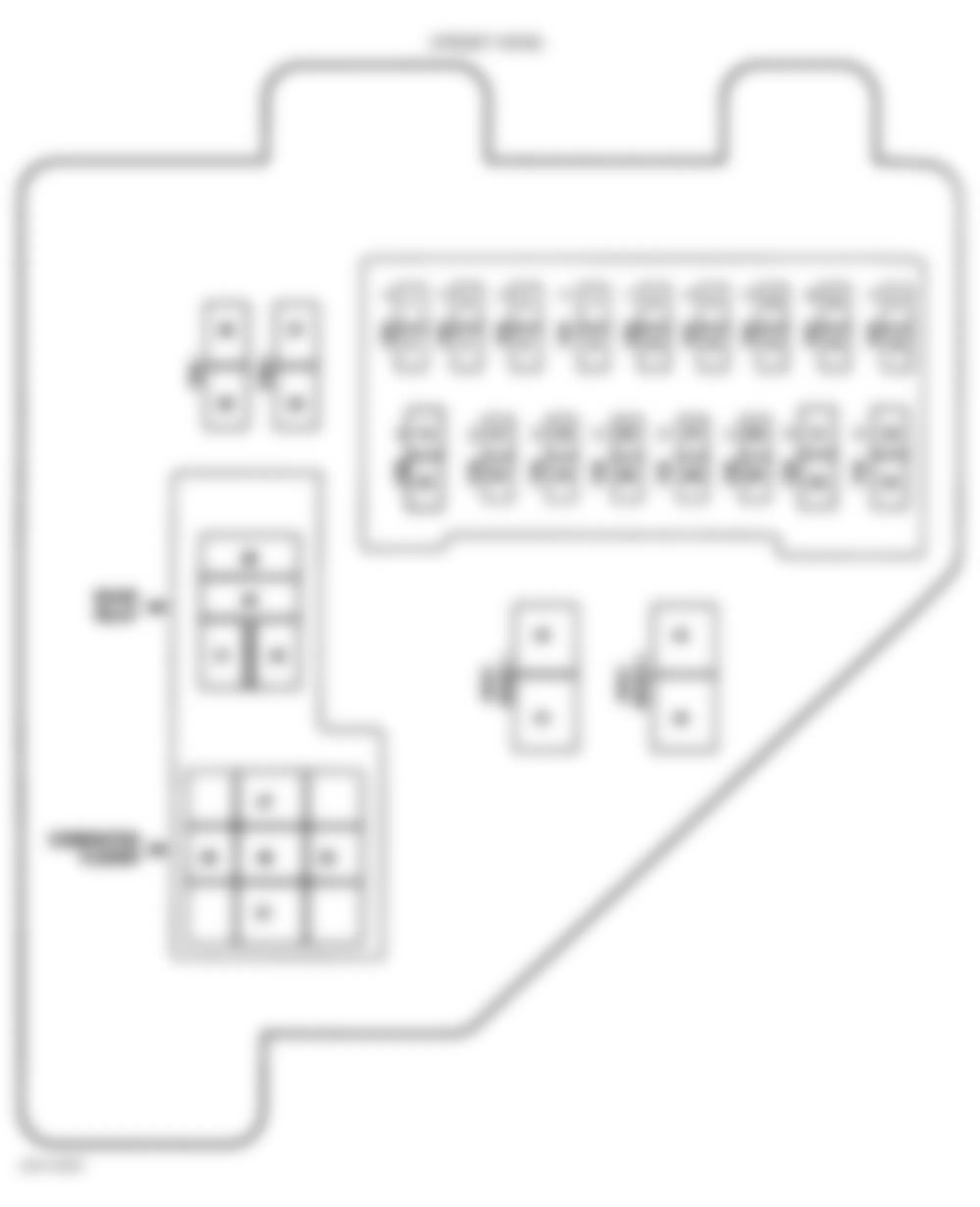 Dodge Cab & Chassis R3500 1999 - Component Locations -  Identifying Junction Block (Front View)