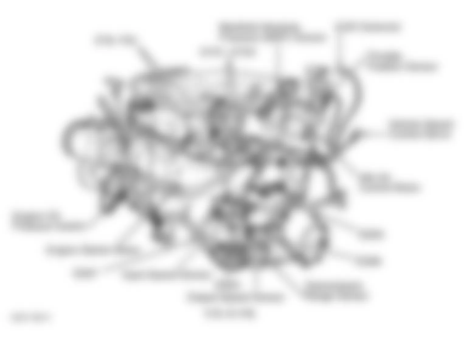 Dodge Caravan 1999 - Component Locations -  Left Side Of Engine (3.3L & 3.8L)