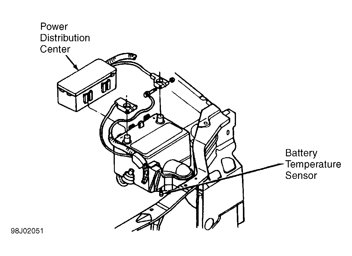 Dodge Neon R/T 1999 - Component Locations -  Left Front Side Of Engine Compartment