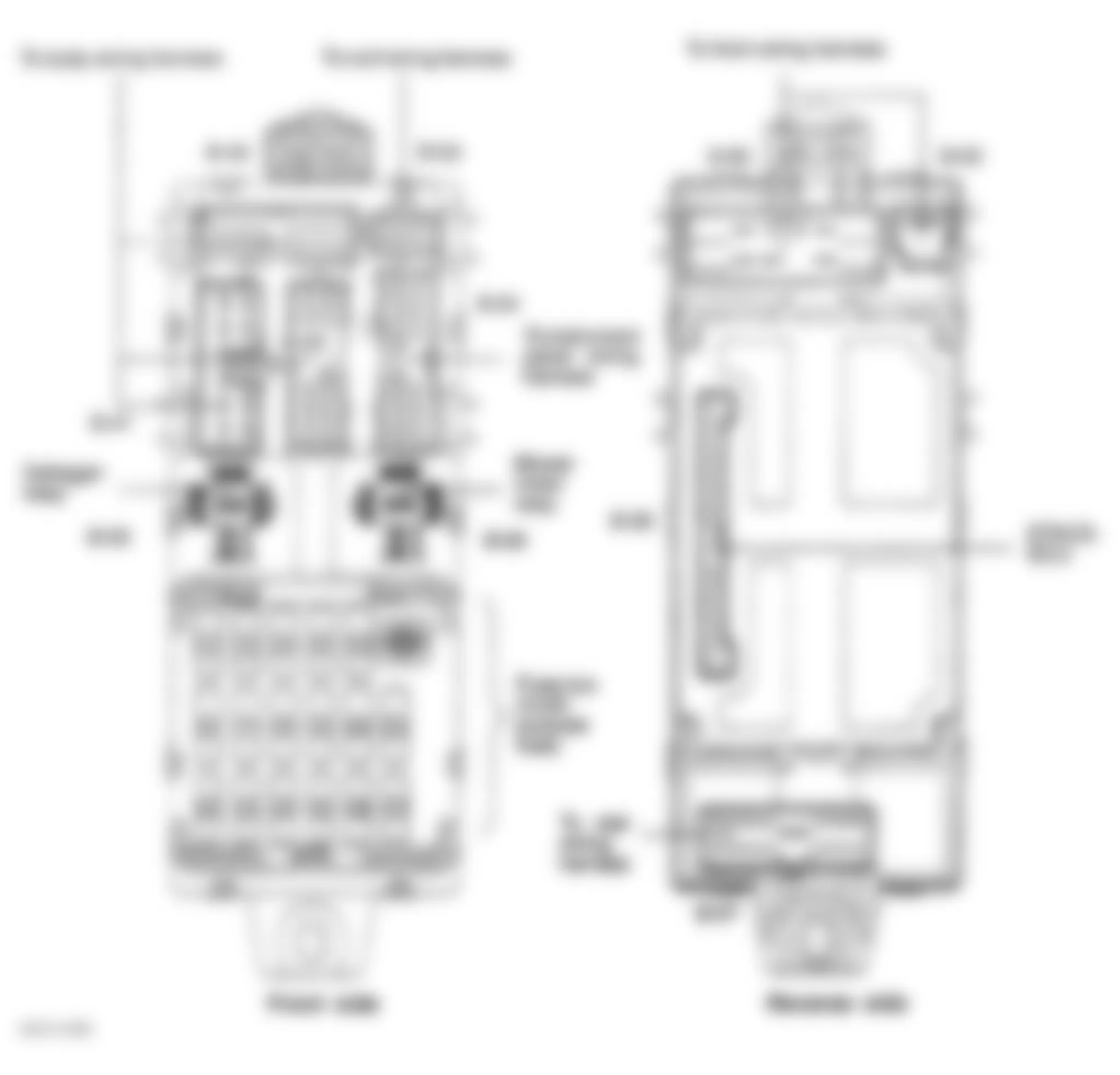 Dodge Avenger 2000 - Component Locations -  Identifying Instrument Panel Junction Block Fuses, Relays & Connector Terminals