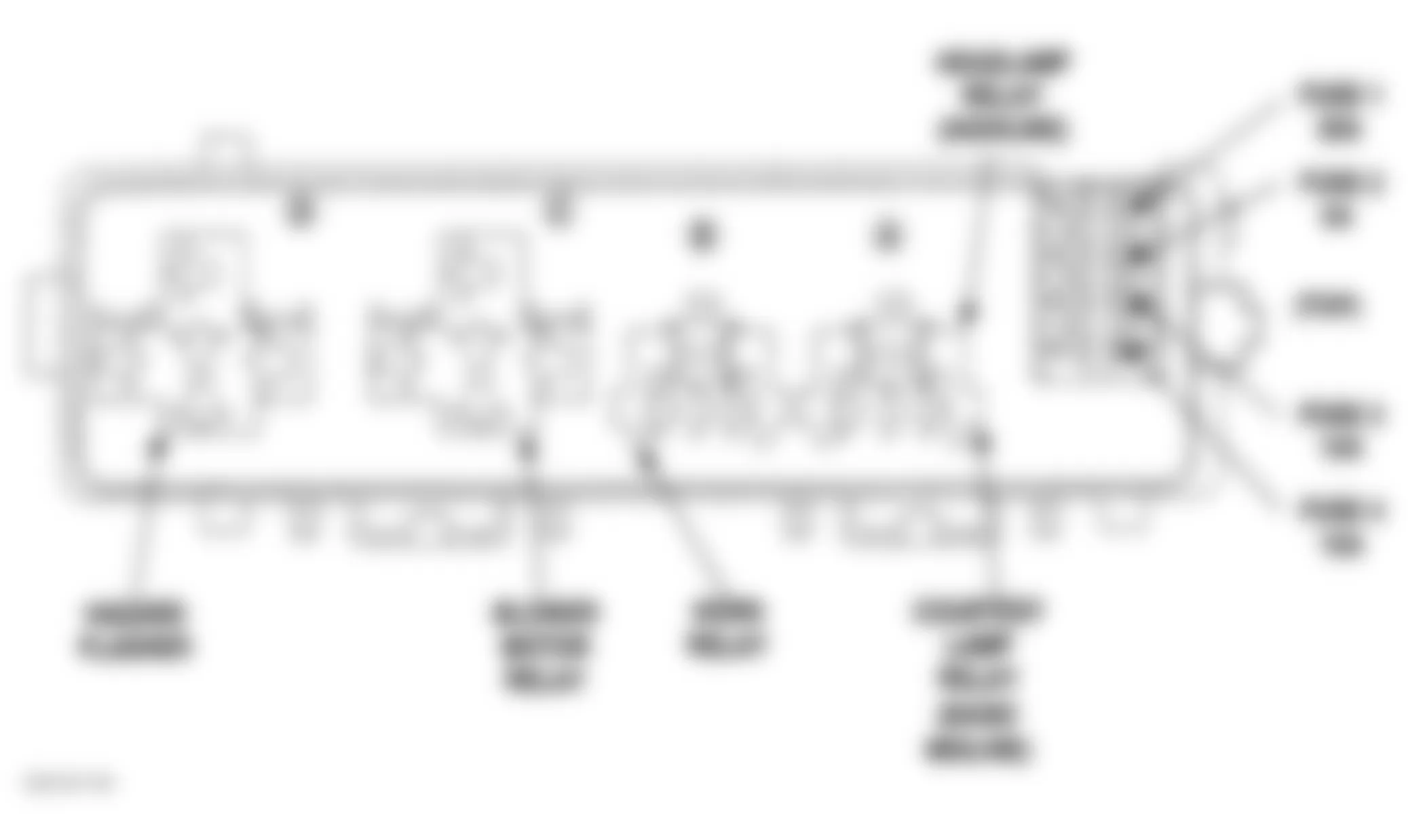 Dodge Ram Wagon B1500 2000 - Component Locations -  Identifying Fuse/Relay Block Components