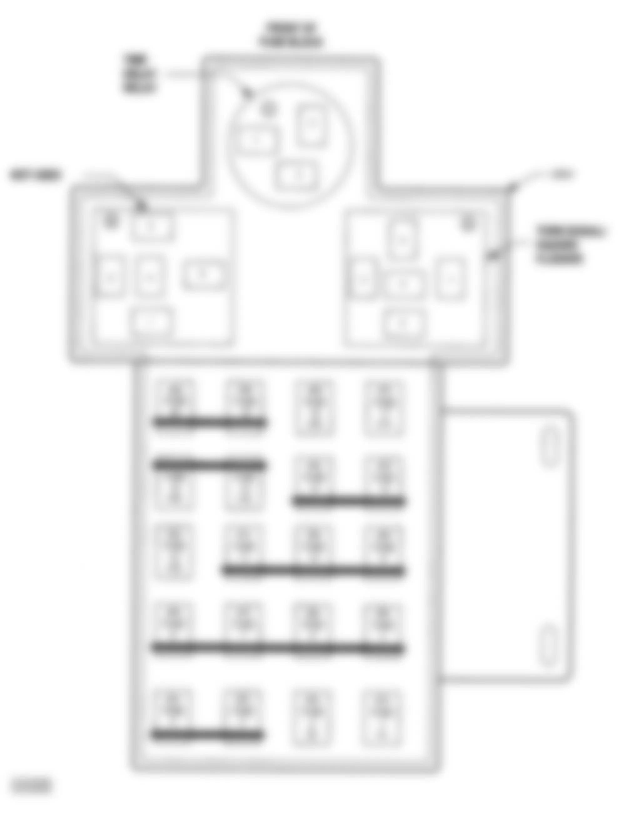 Dodge Viper RT/10 2001 - Component Locations -  Fuse Block (1 Of 3)