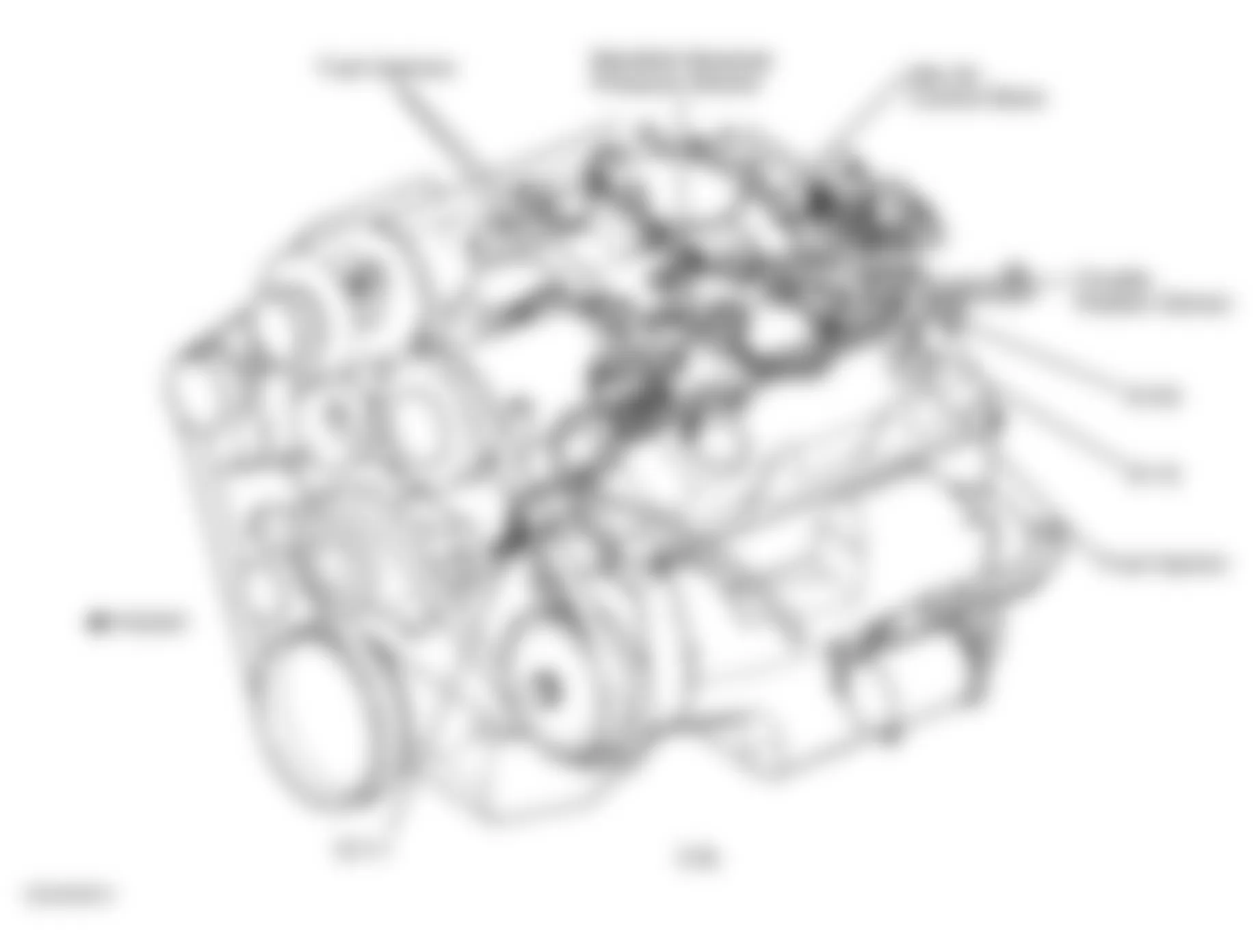 Dodge Dakota R/T 2002 - Component Locations -  Left Side Of Engine (3.9L)