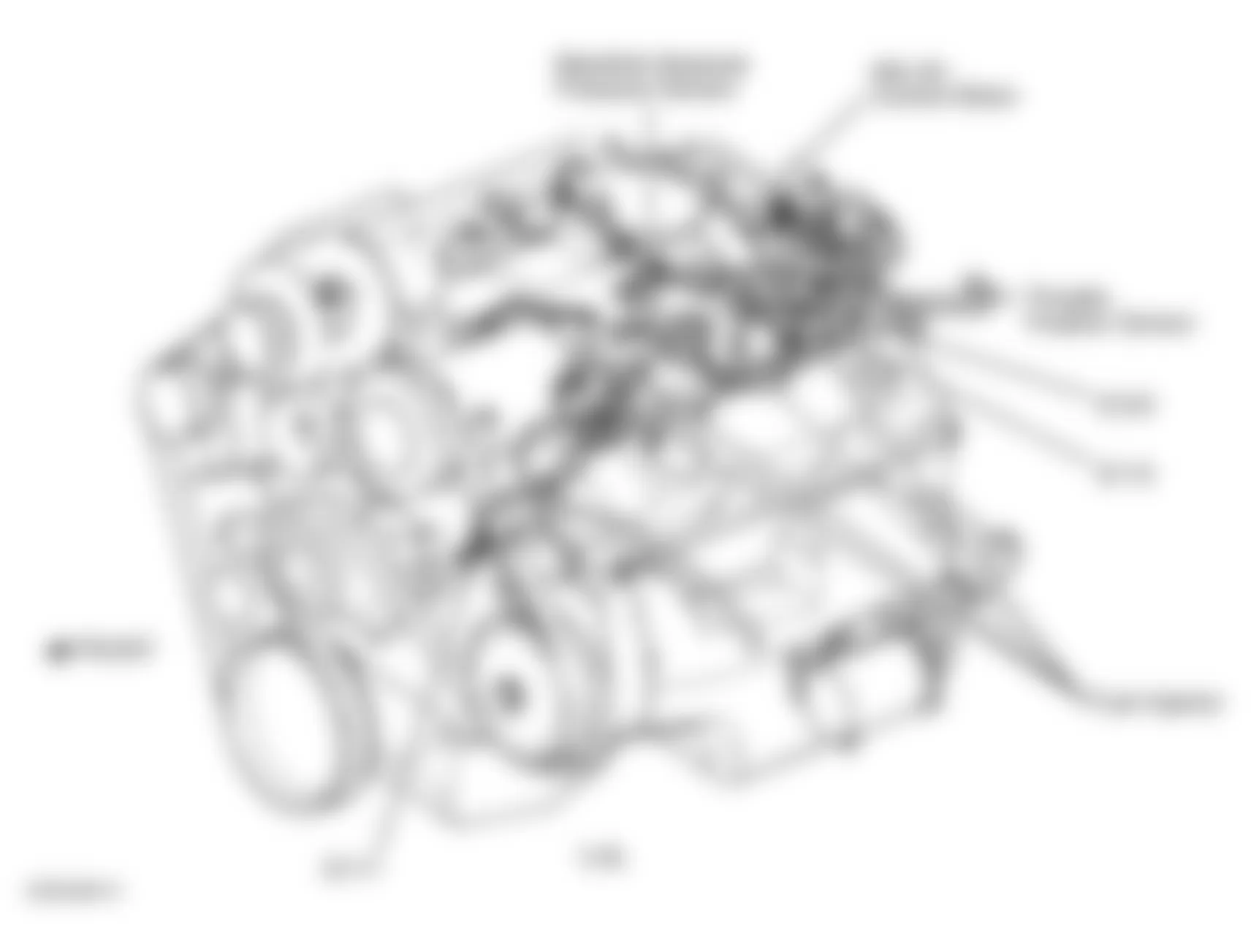 Dodge Dakota R/T 2002 - Component Locations -  Left Side Of Engine (5.9L)