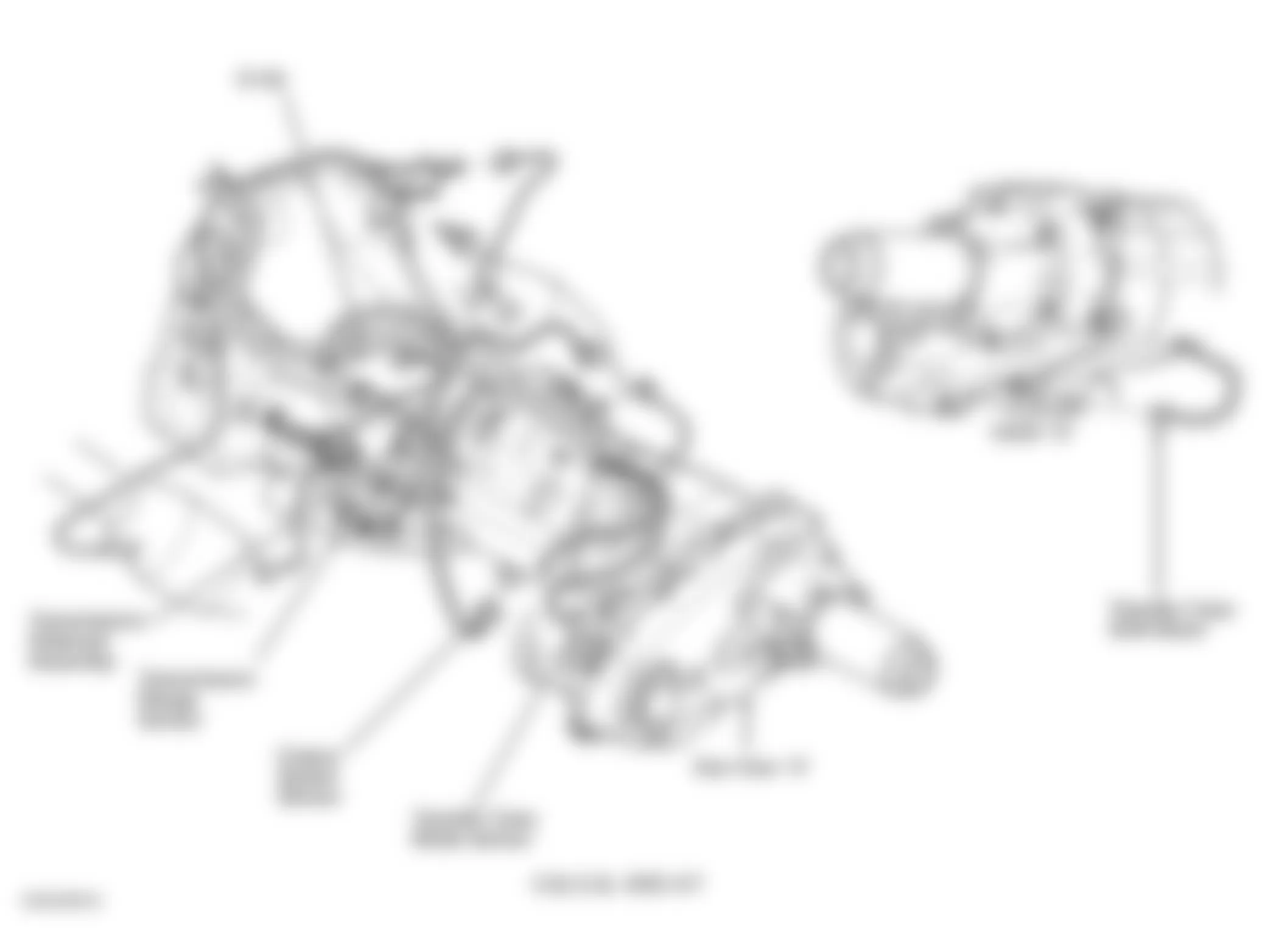 Dodge Dakota R/T 2002 - Component Locations -  Transmission & Transfer Case (3.9L & 5.9L 4WD A/T)