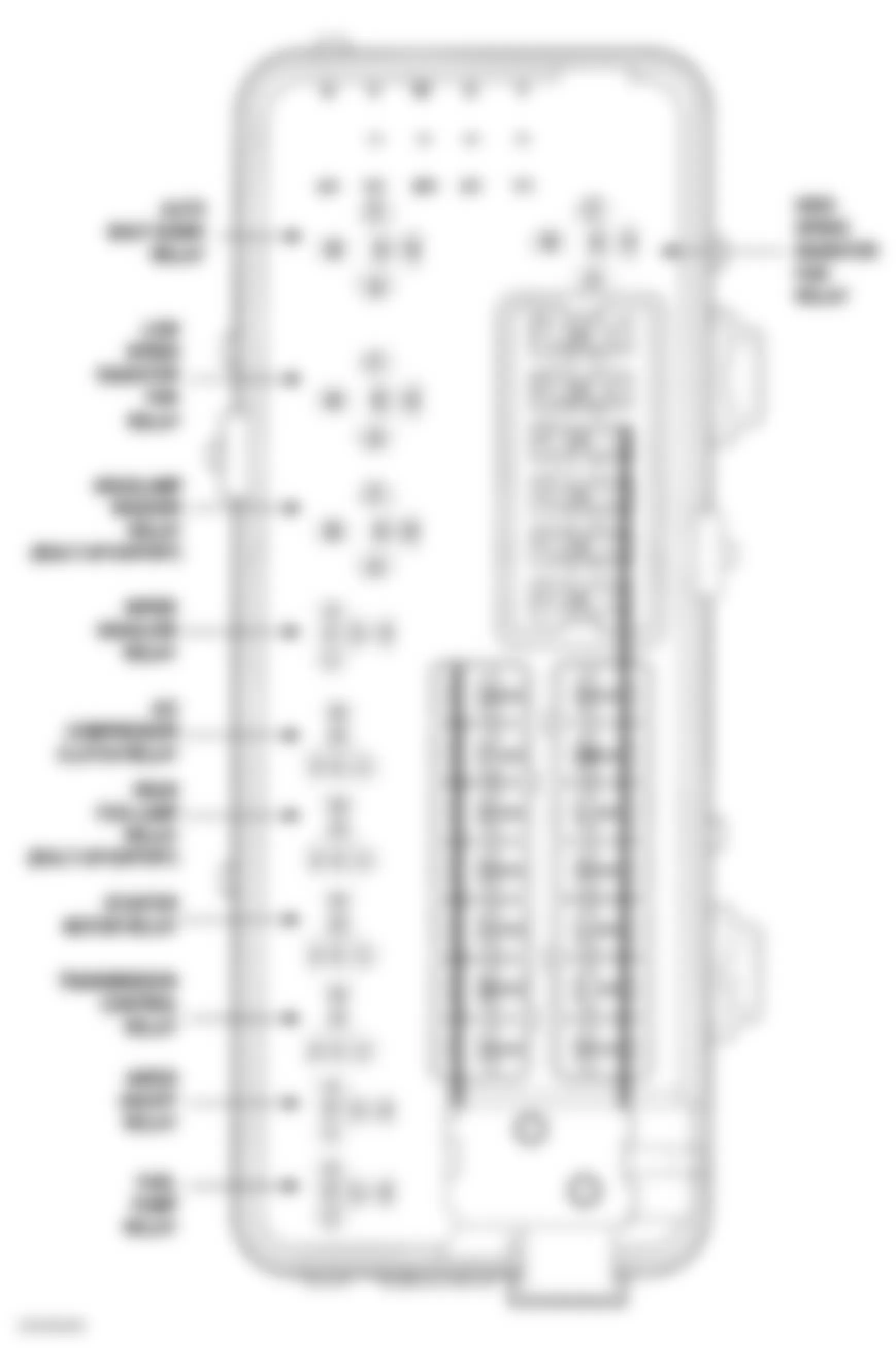 Dodge Intrepid R/T 2002 - Component Locations -  Identifying Power Distribution Center Components