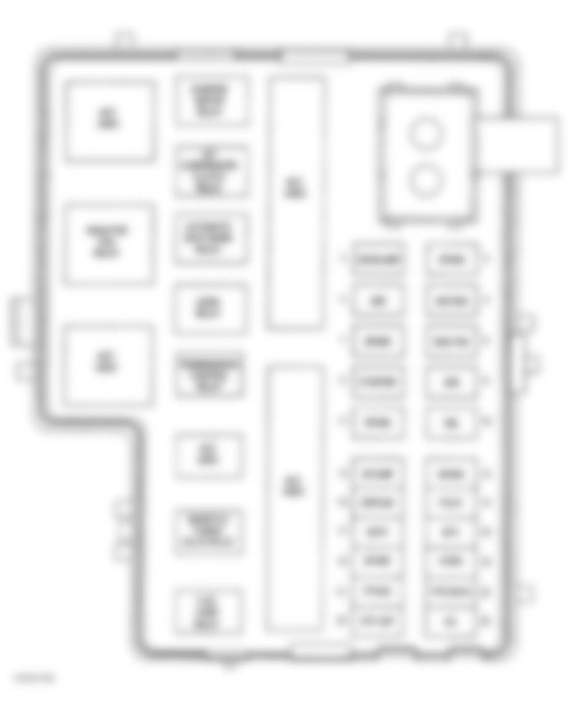 Dodge Neon R/T 2002 - Component Locations -  Identifying Power Distribution Center Components