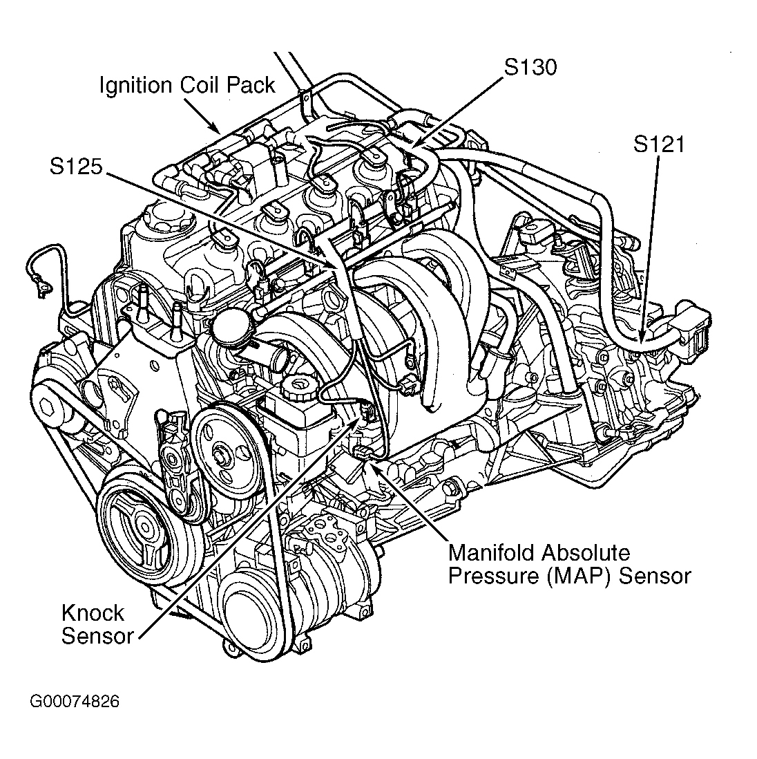 Dodge Neon SXT 2002 - Component Locations -  Left Side Of Engine