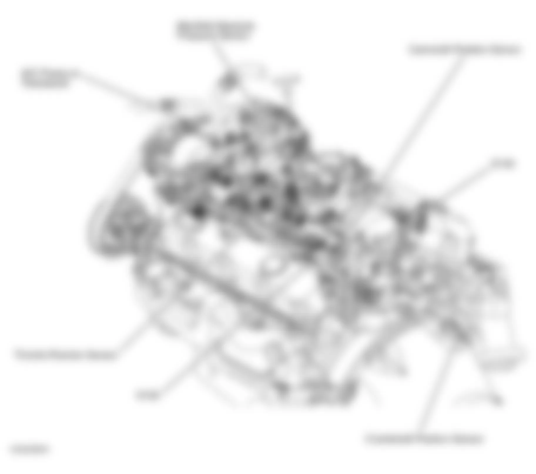 Dodge Pickup R2500 2002 - Component Locations -  Left Rear Of Engine (5.9L)