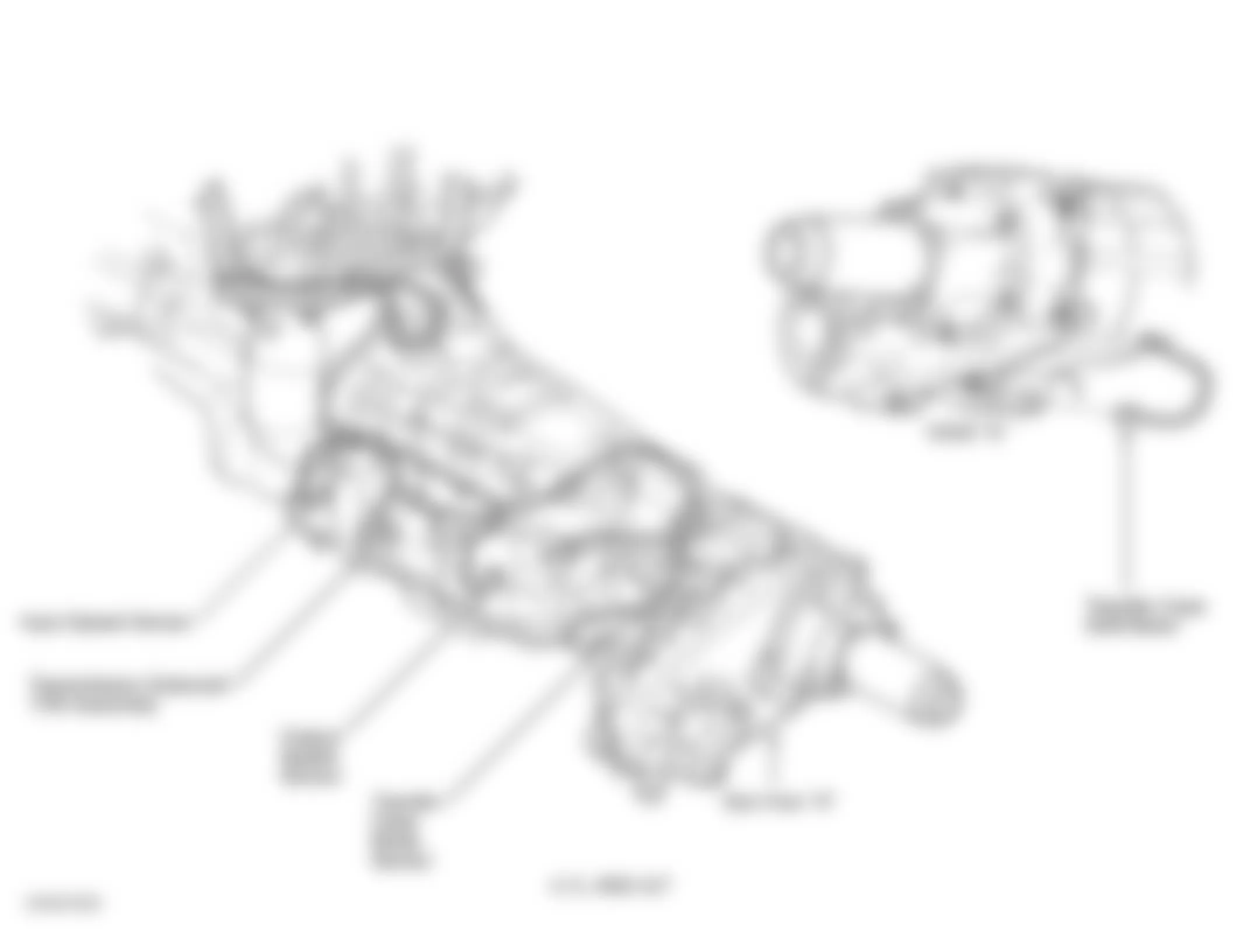 Dodge Dakota 2003 - Component Locations - Transmission & Transfer Case (4.7L 4WD A/T)