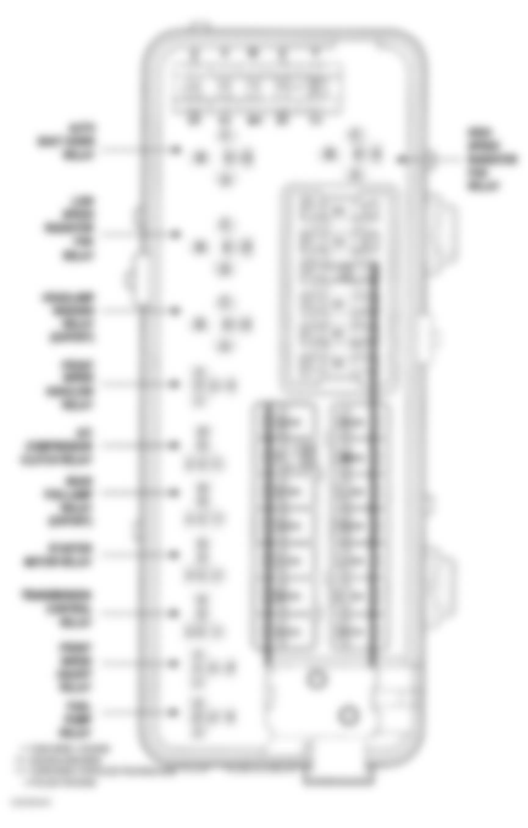 Dodge Intrepid SXT 2003 - Component Locations -  Identifying Power Distribution Center Components