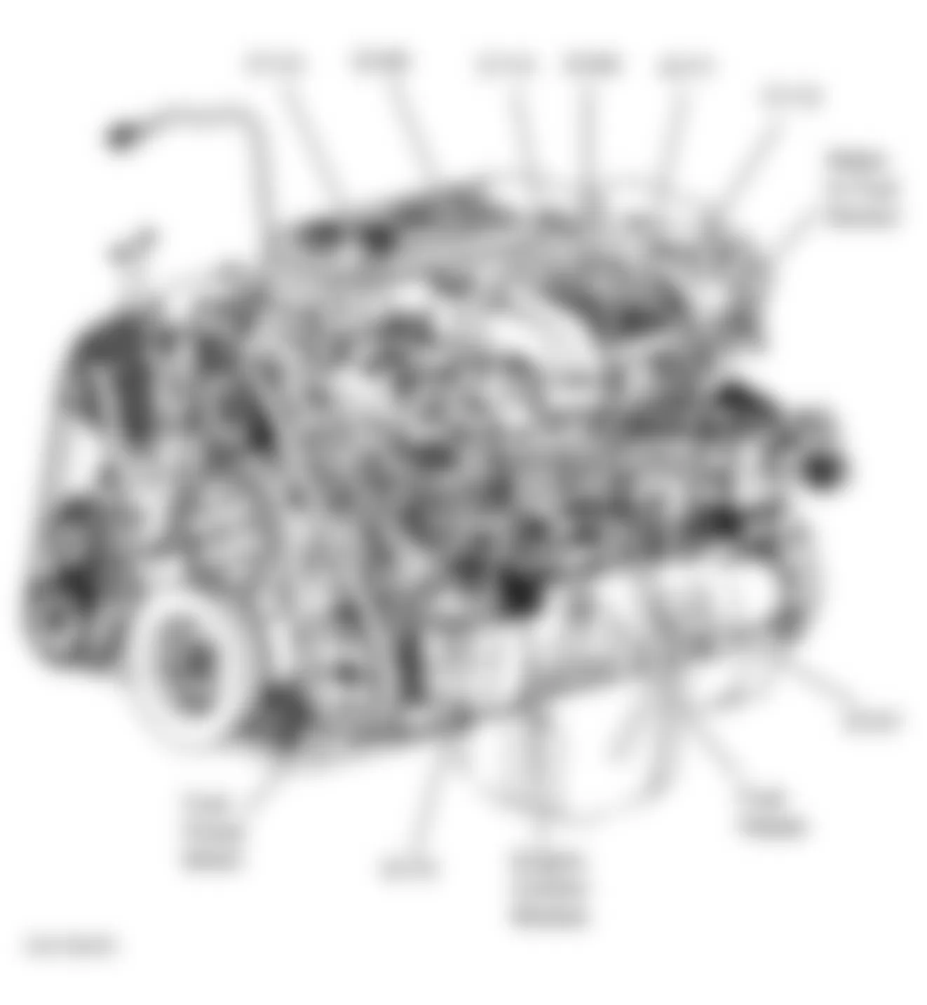 Dodge Pickup R1500 2003 - Component Locations -  Left Rear Of Engine (5.9L Diesel)