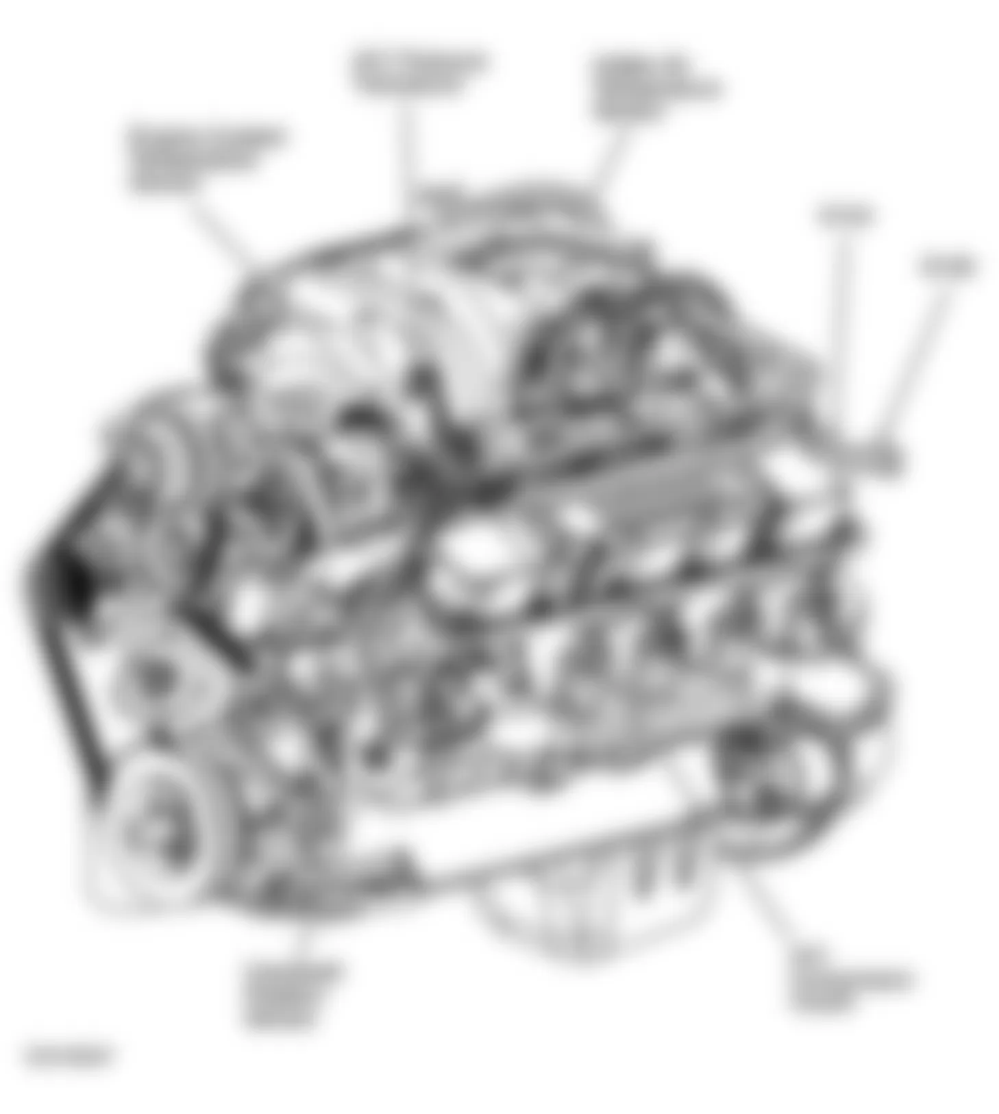 Dodge Pickup R1500 2003 - Component Locations -  Left Front Of Engine (8.0L)