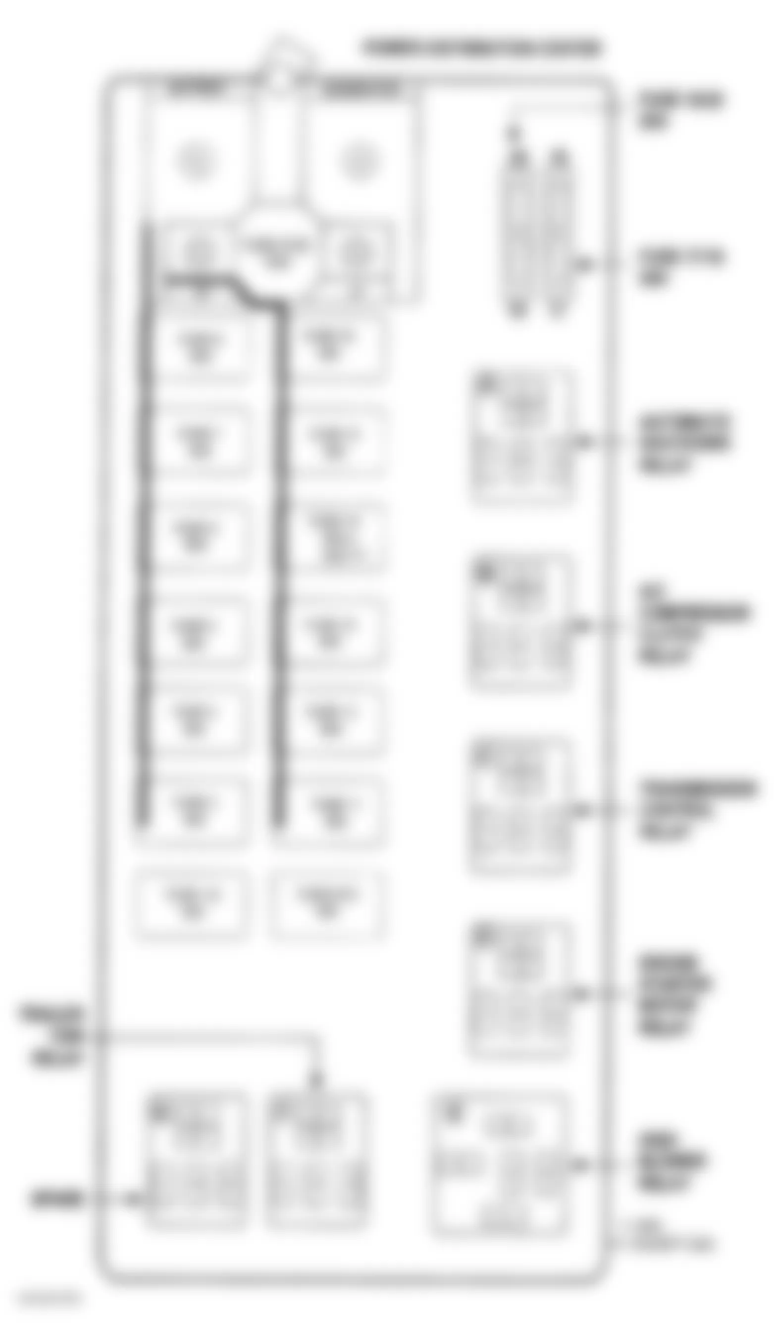 Dodge Ram Van B3500 2003 - Component Locations -  Identifying Power Distribution Center Components
