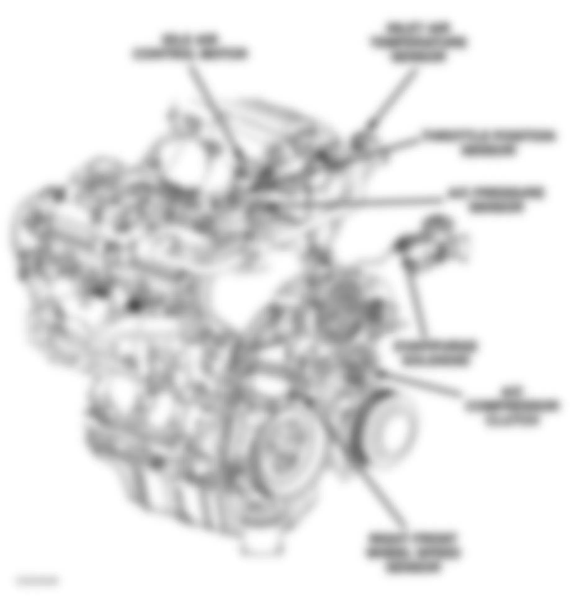 Dodge Caravan C/V 2004 - Component Locations -  Right Side Of Engine (2.4L)