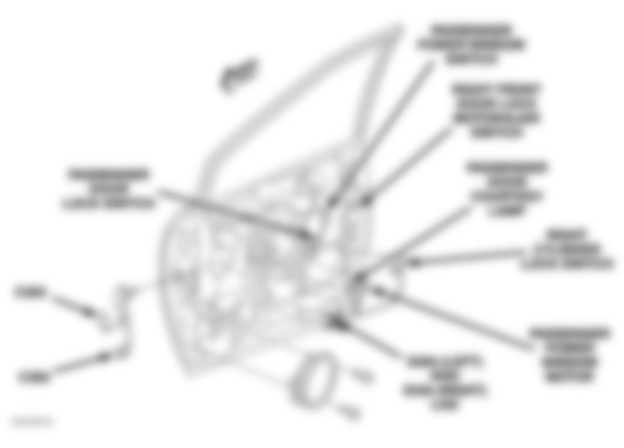 Dodge Caravan C/V 2004 - Component Locations -  Passengers Front Door