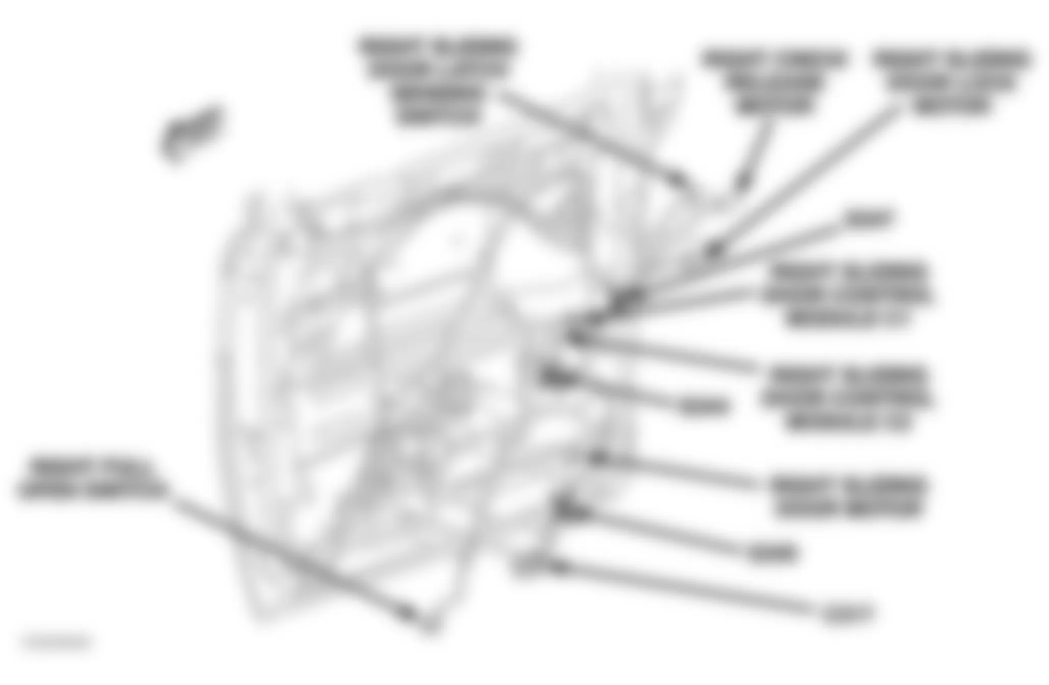 Dodge Caravan C/V 2004 - Component Locations -  Right Rear Passengers Door