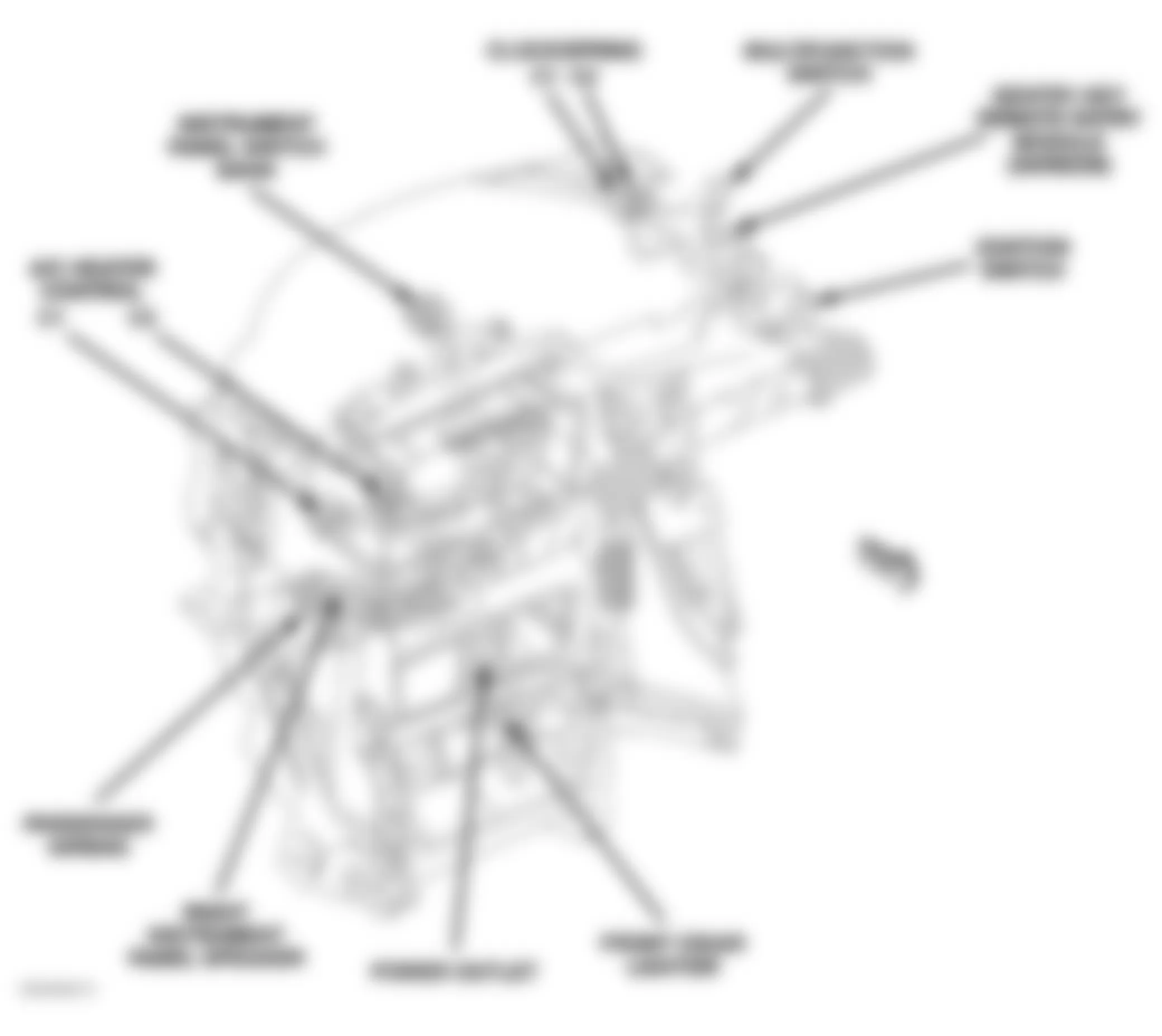 Dodge Caravan SXT 2004 - Component Locations -  Center Of Dash