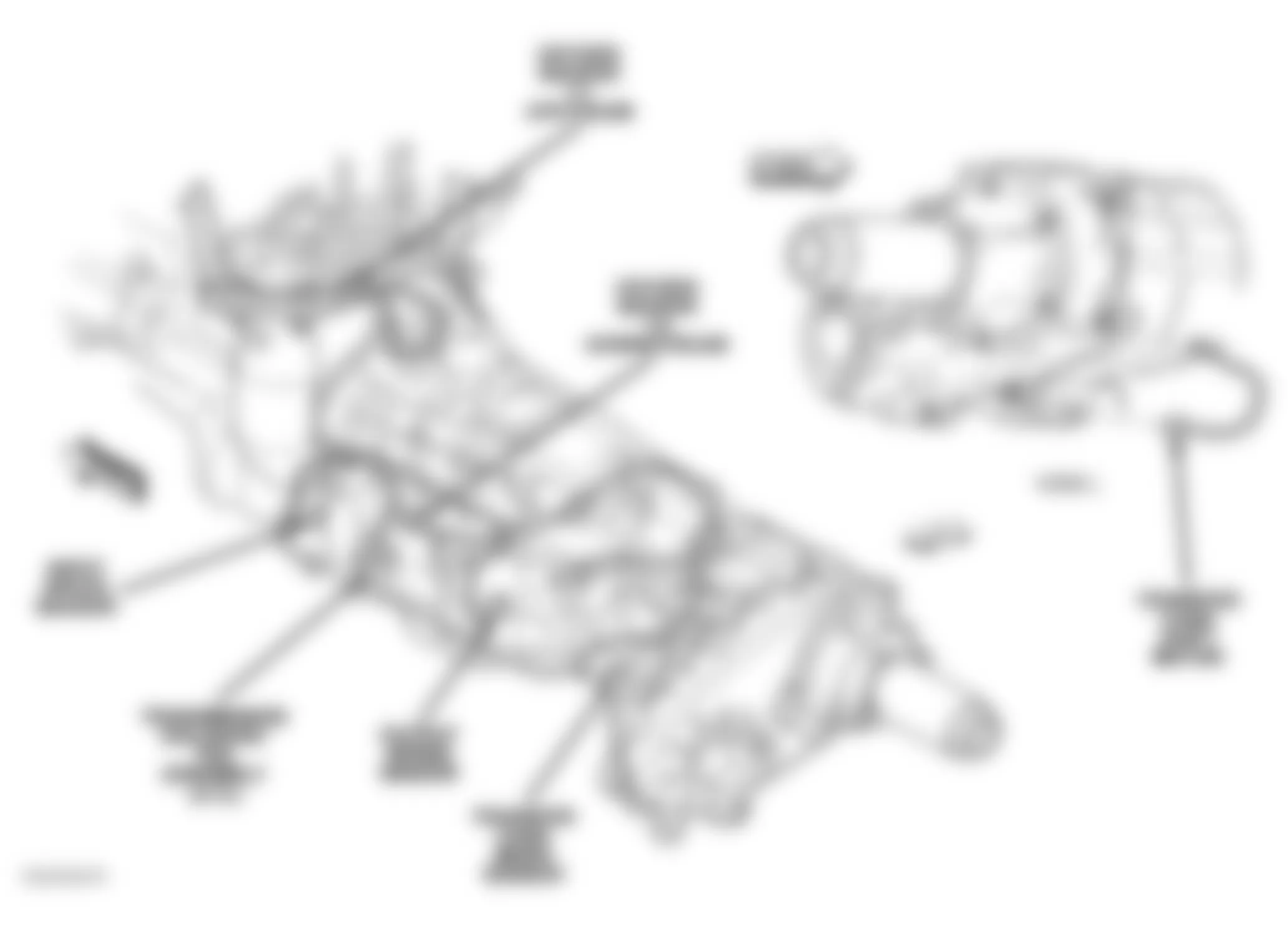 Dodge Dakota 2004 - Component Locations -  Left Side Of Automatic Transmission (3.7L & 4.7L 4WD)