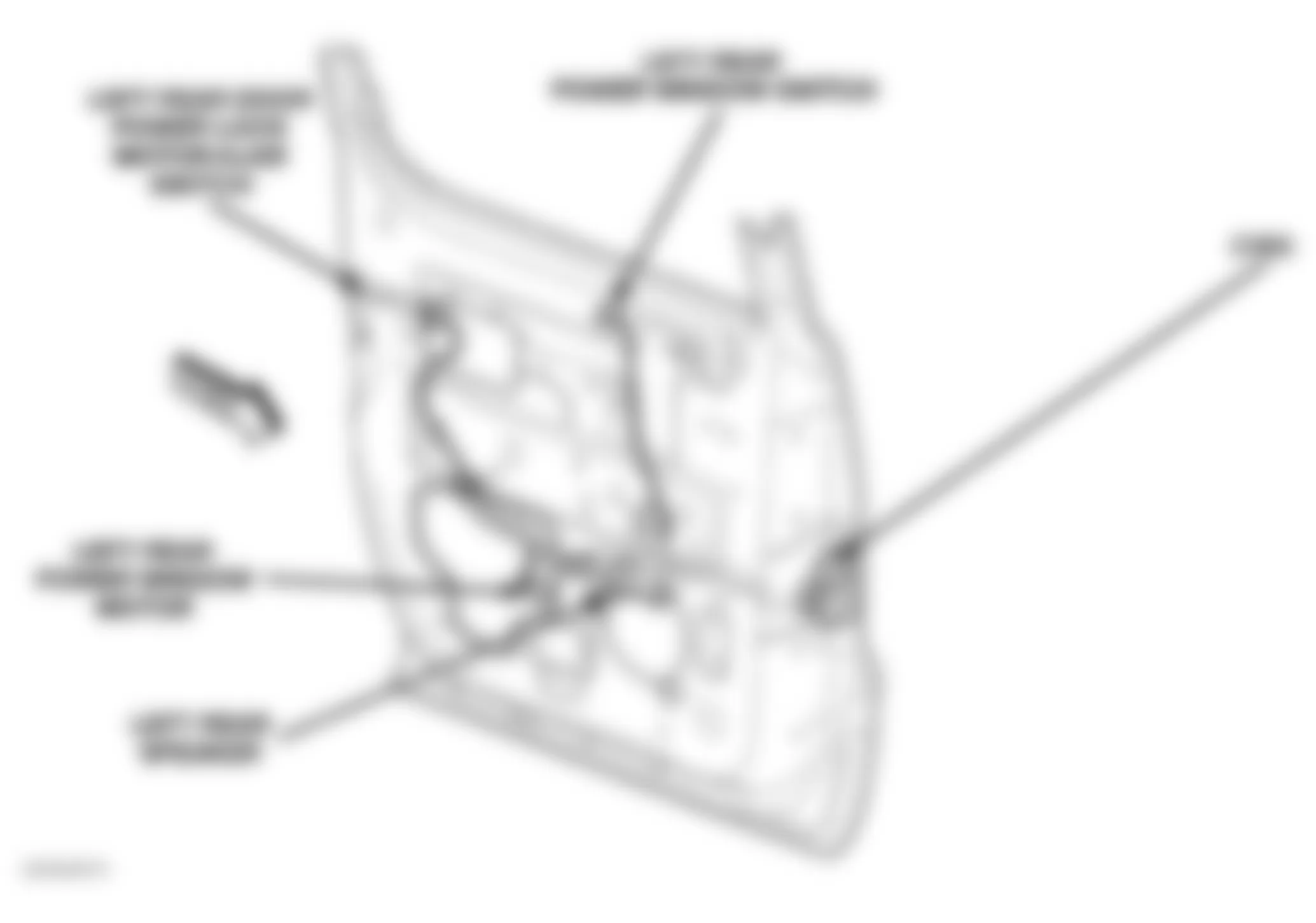 Dodge Dakota 2004 - Component Locations -  Left Rear Door (Right Similar)